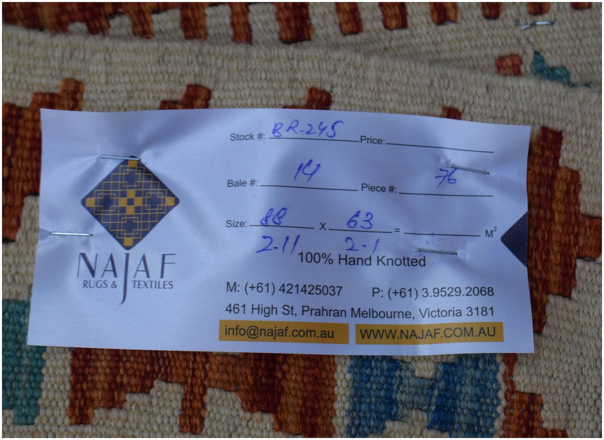 Handmade Mini Afghan Maimana Kilim | 88 x 63 cm | 2'11" x 2'1" - Najaf Rugs & Textile