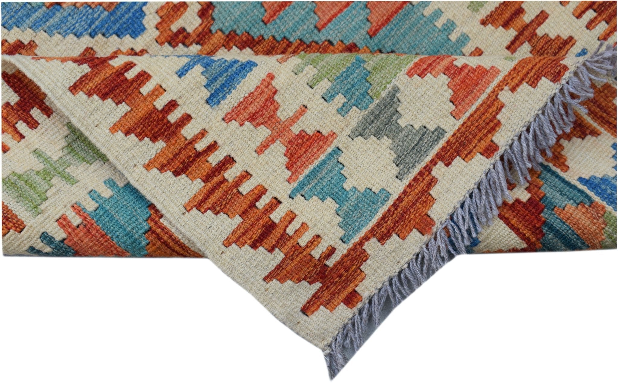 Handmade Mini Afghan Maimana Kilim | 88 x 63 cm | 2'11" x 2'1" - Najaf Rugs & Textile