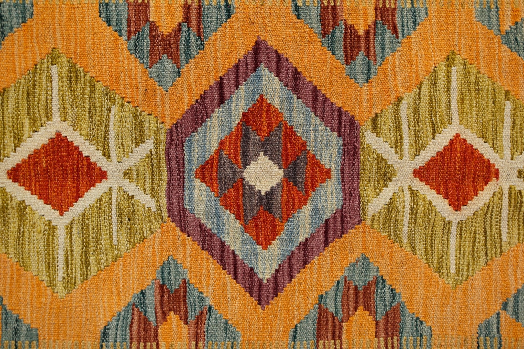 Handmade Mini Afghan Maimana Kilim | 89 x 51 cm | 2'11" x 1'11" - Najaf Rugs & Textile