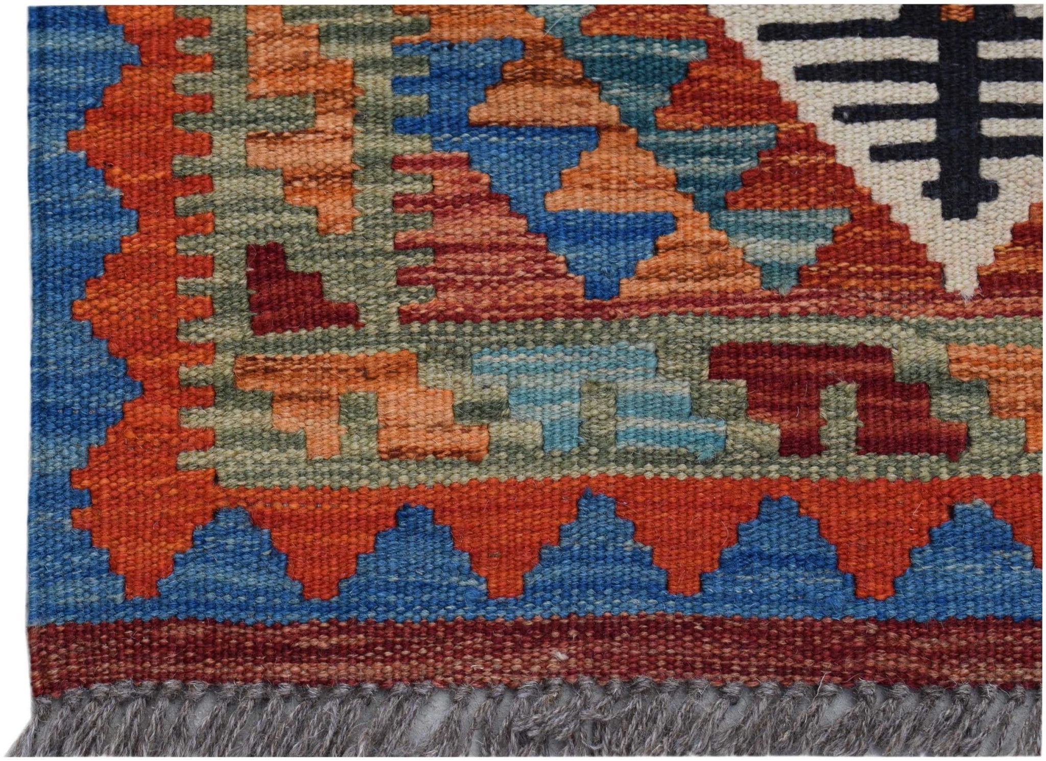 Handmade Mini Afghan Maimana Kilim | 89 x 57 cm | 3' x 1'11" - Najaf Rugs & Textile