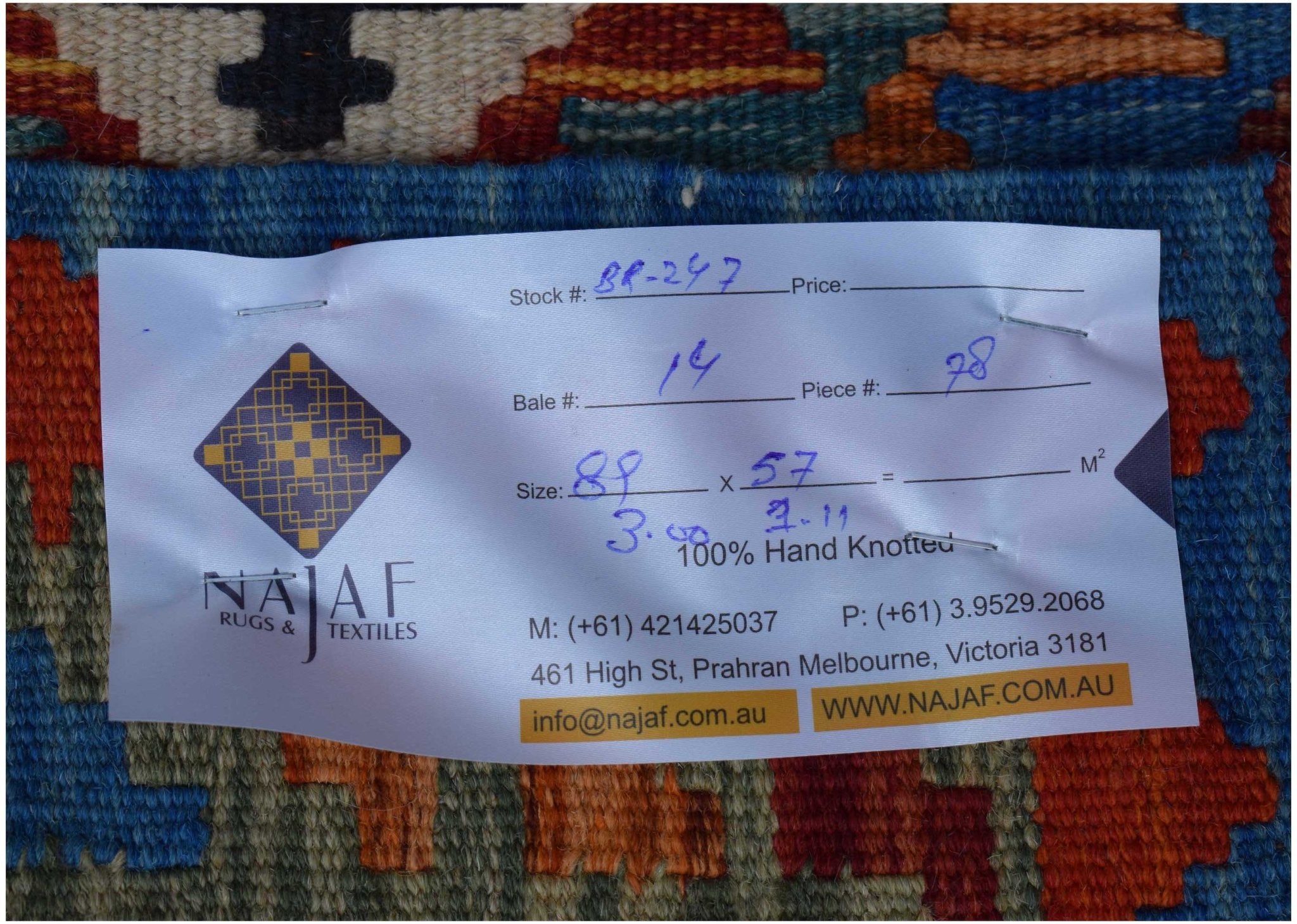 Handmade Mini Afghan Maimana Kilim | 89 x 57 cm | 3' x 1'11" - Najaf Rugs & Textile