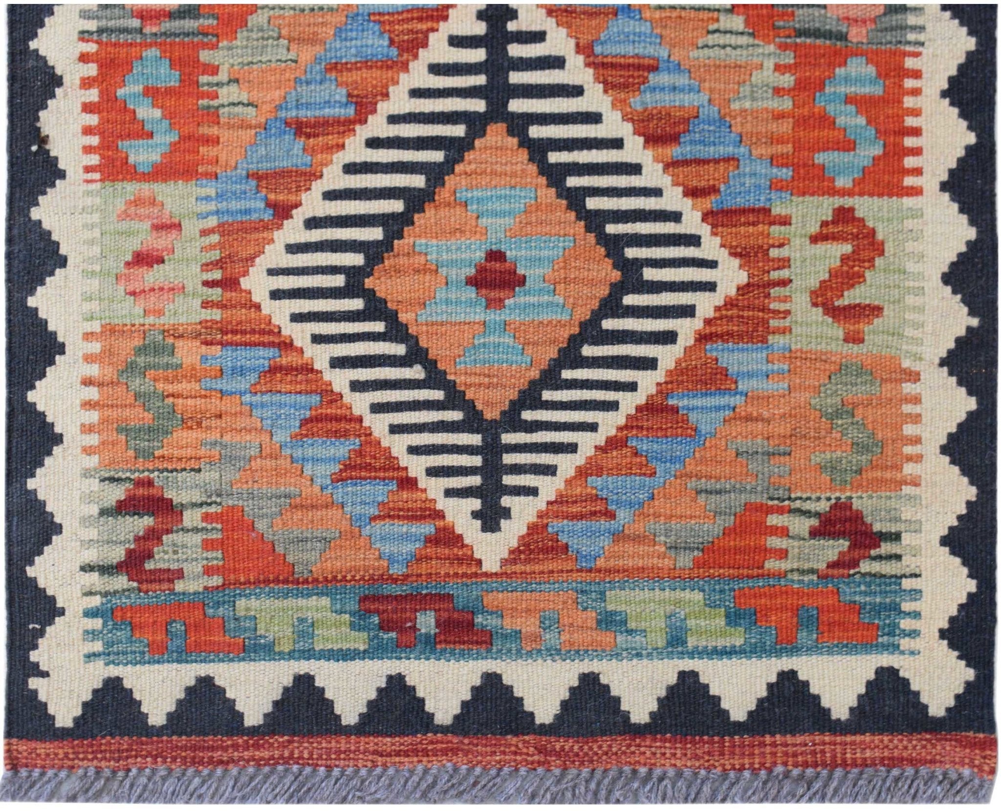 Handmade Mini Afghan Maimana Kilim | 90 x 57 cm | 3' x 1'10" - Najaf Rugs & Textile