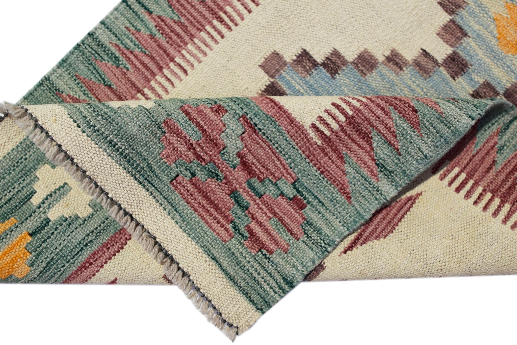 Handmade Mini Afghan Maimana Kilim | 90 x 59 cm | 3' x 1'11" - Najaf Rugs & Textile
