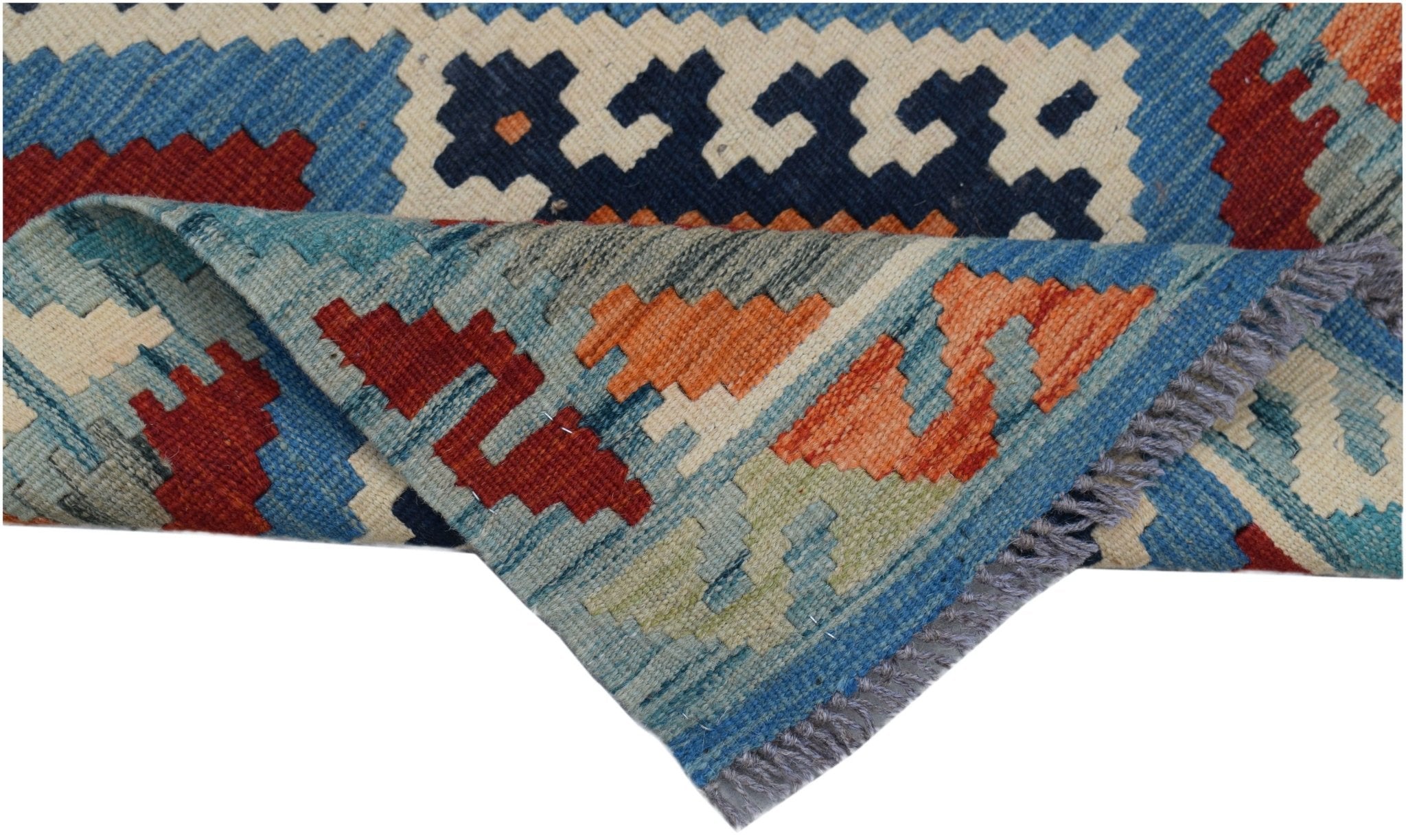 Handmade Mini Afghan Maimana Kilim | 90 x 60 cm | 3' x 2' - Najaf Rugs & Textile