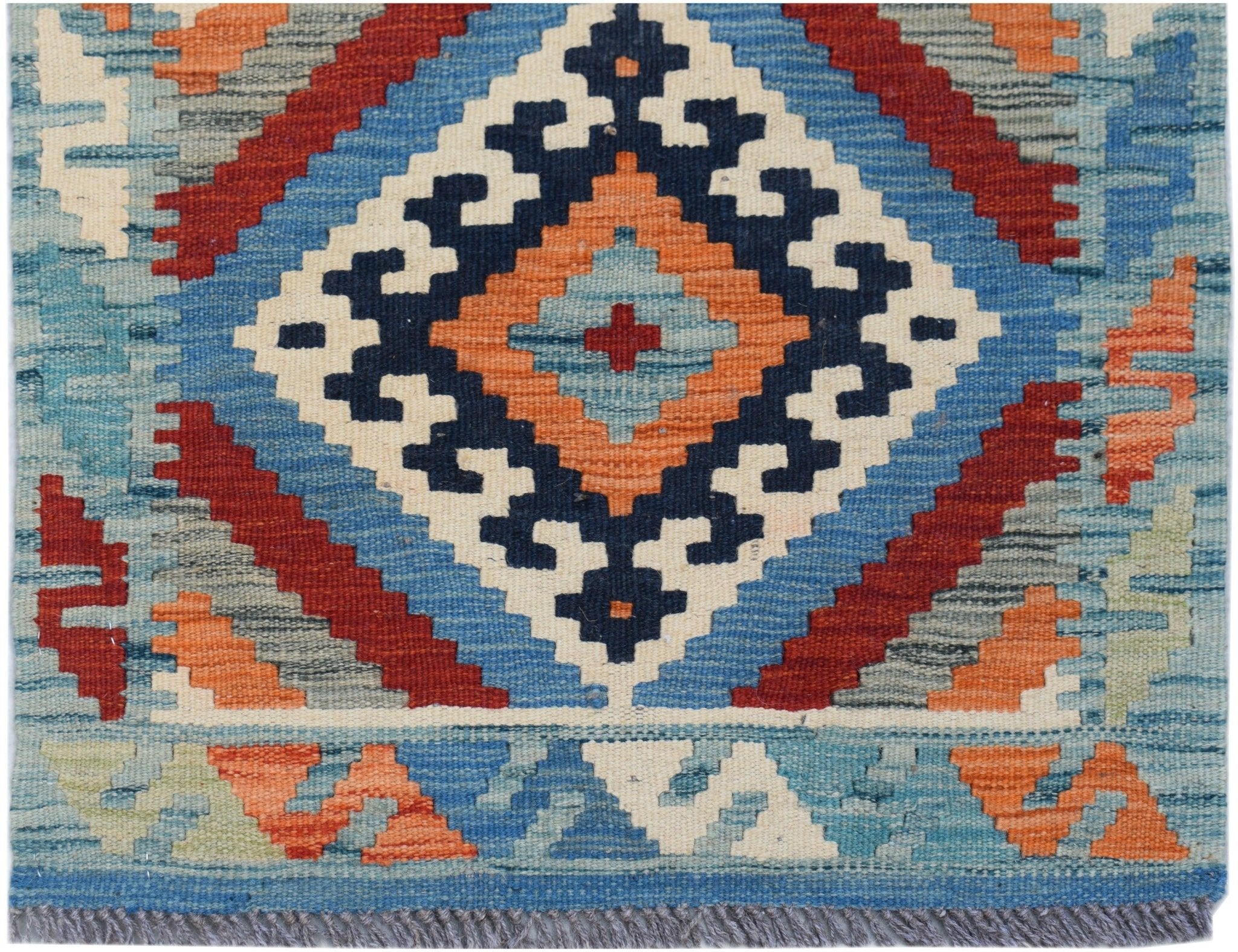Handmade Mini Afghan Maimana Kilim | 90 x 60 cm | 3' x 2' - Najaf Rugs & Textile