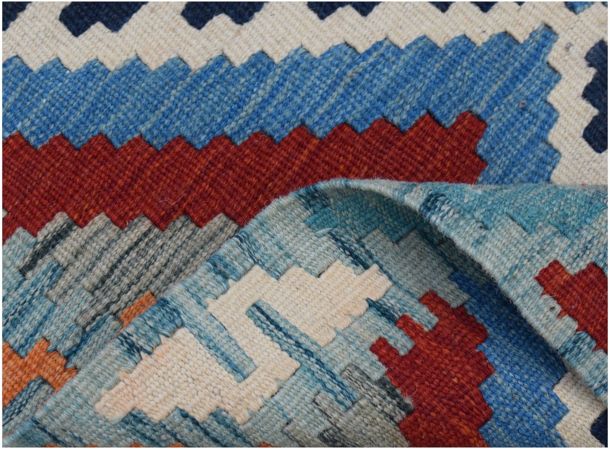 Handmade Mini Afghan Maimana Kilim | 90 x 60 cm | 3' x 2' - Najaf Rugs & Textile