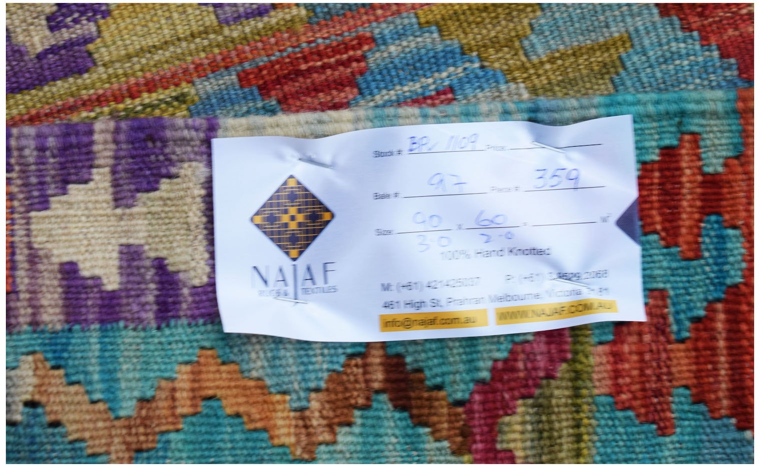 Handmade Mini Afghan Maimana Kilim | 90 x 60 cm | 3' x 2' - Najaf Rugs & Textile