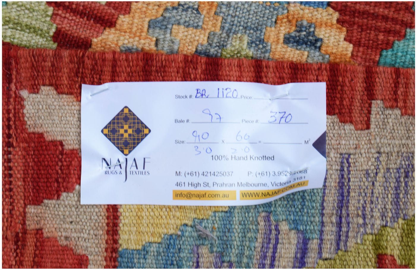 Handmade Mini Afghan Maimana Kilim | 90 x 60 cm | 3' x 2' - Najaf Rugs & Textile