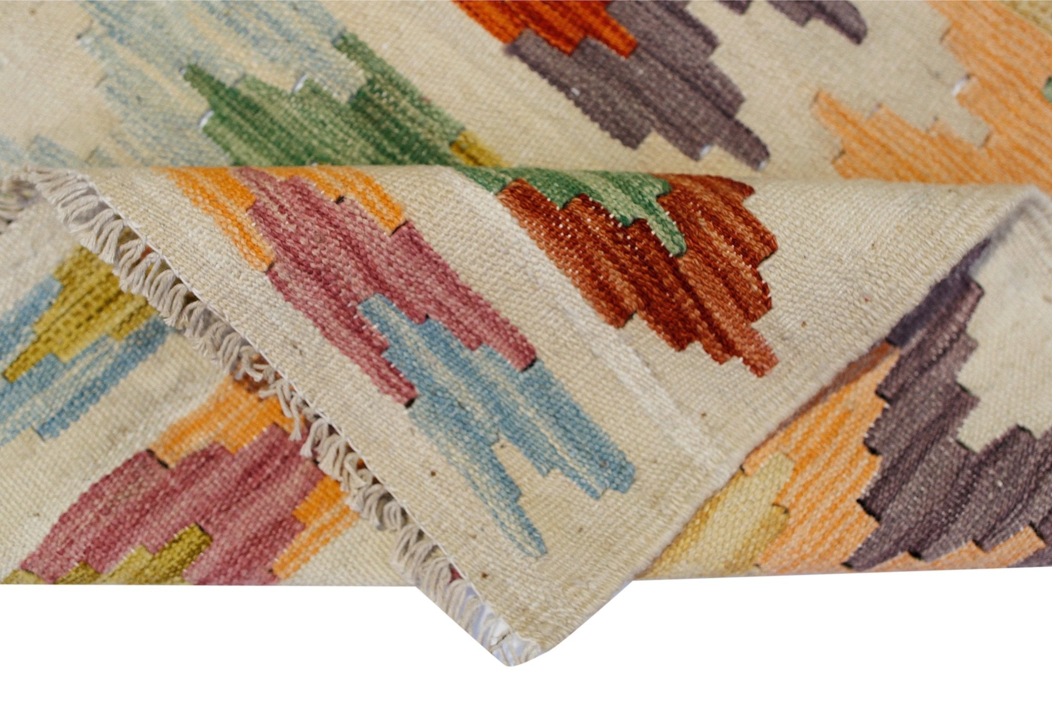 Handmade Mini Afghan Maimana Kilim | 90 x 62 cm | 3' x 2'1" - Najaf Rugs & Textile
