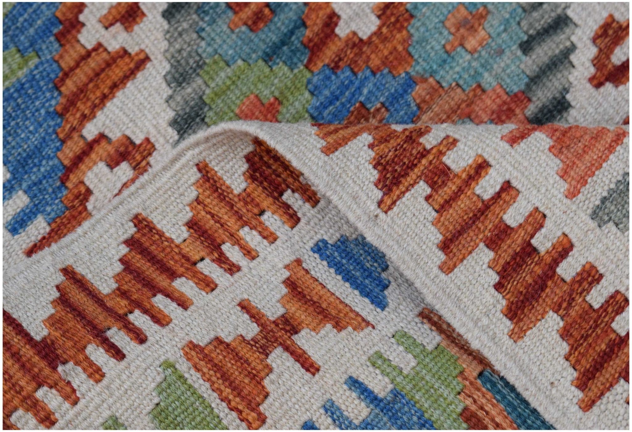 Handmade Mini Afghan Maimana Kilim | 90 x 63 cm | 3' x 2'1" - Najaf Rugs & Textile