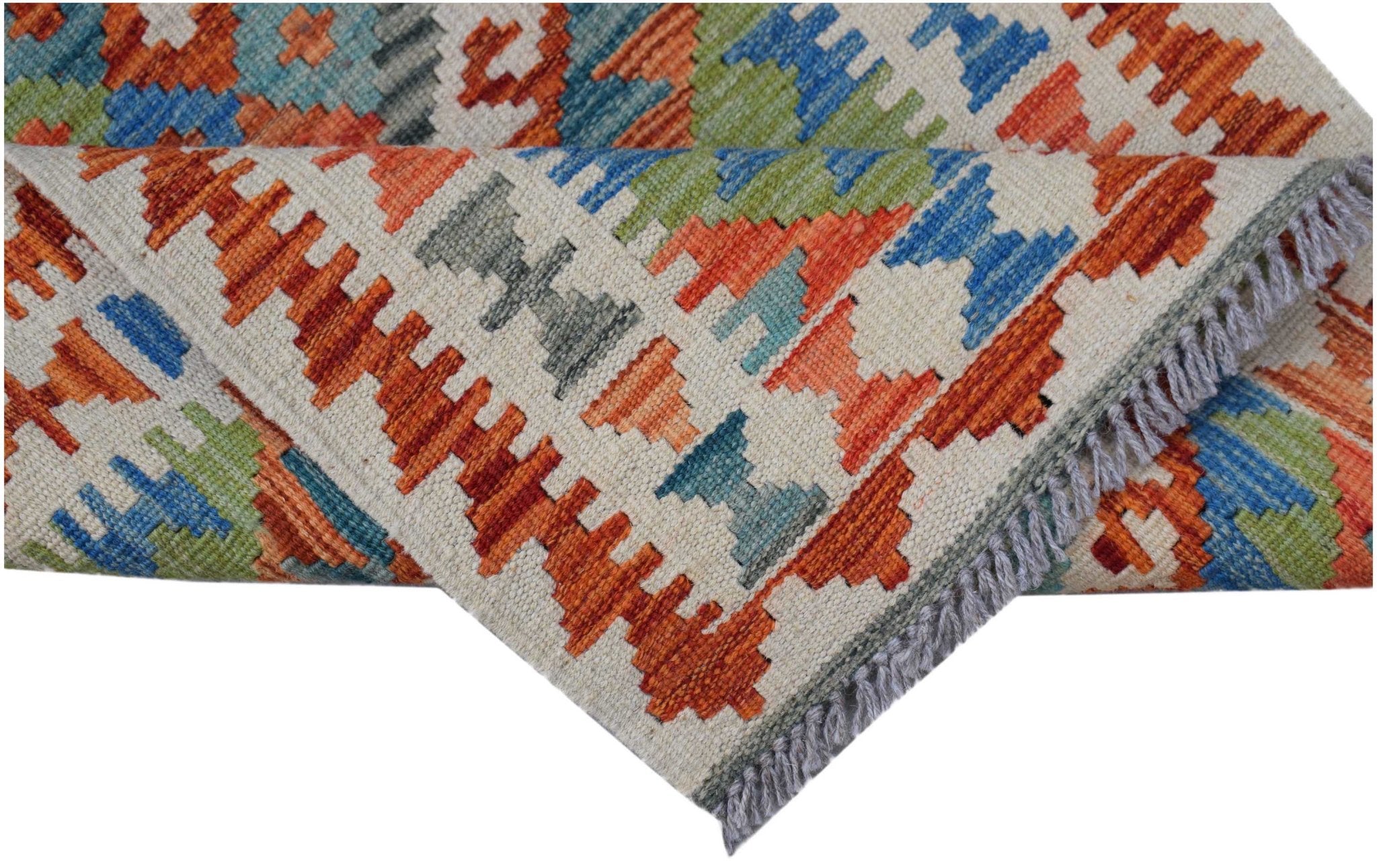 Handmade Mini Afghan Maimana Kilim | 90 x 63 cm | 3' x 2'1" - Najaf Rugs & Textile