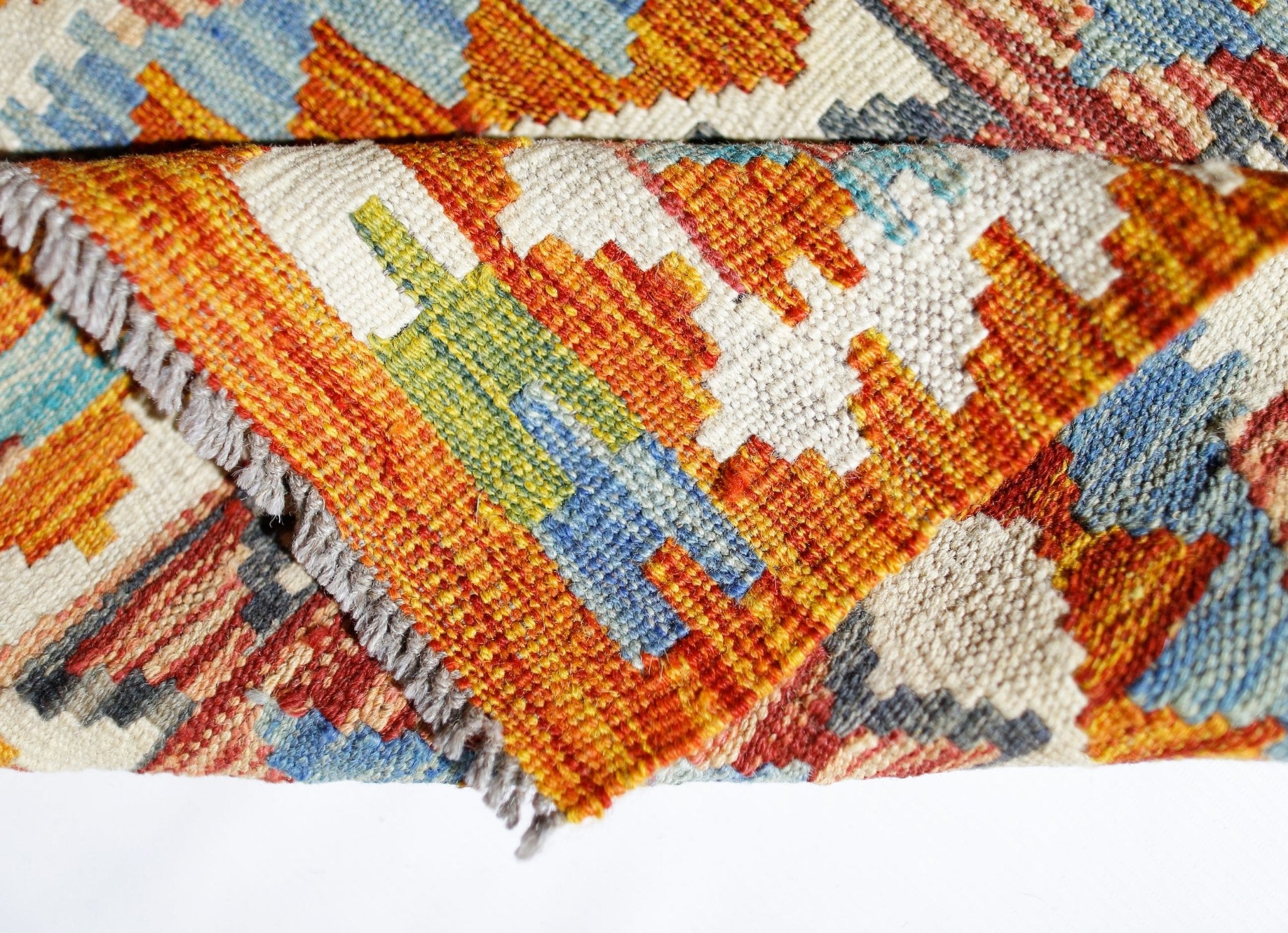 Handmade Mini Afghan Maimana Kilim | 91 x 61 cm | 3' x 2' - Najaf Rugs & Textile
