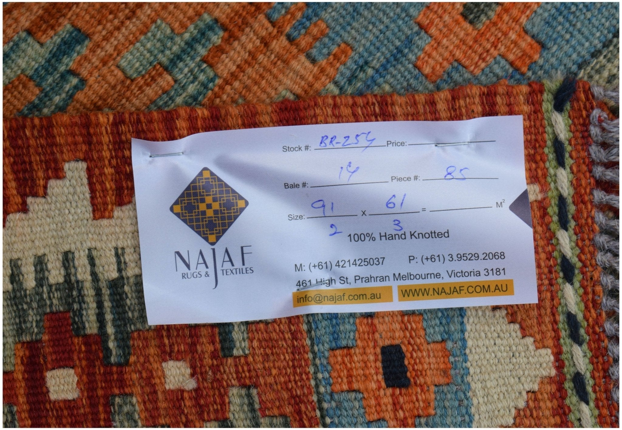 Handmade Mini Afghan Maimana Kilim | 91 x 61 cm | 3' x 2' - Najaf Rugs & Textile