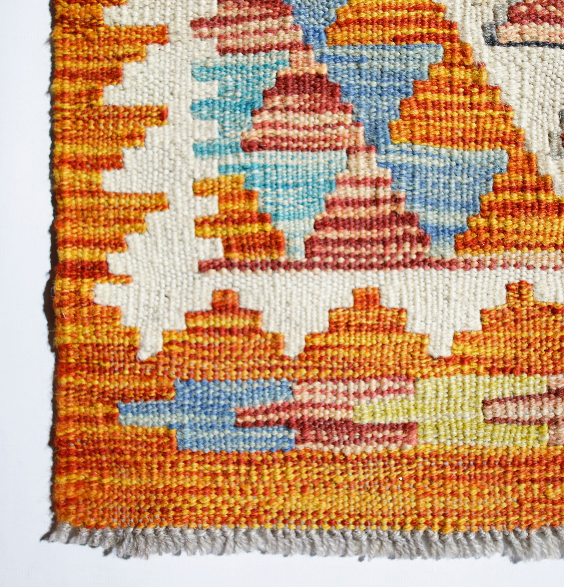 Handmade Mini Afghan Maimana Kilim | 91 x 61 cm | 3' x 2' - Najaf Rugs & Textile