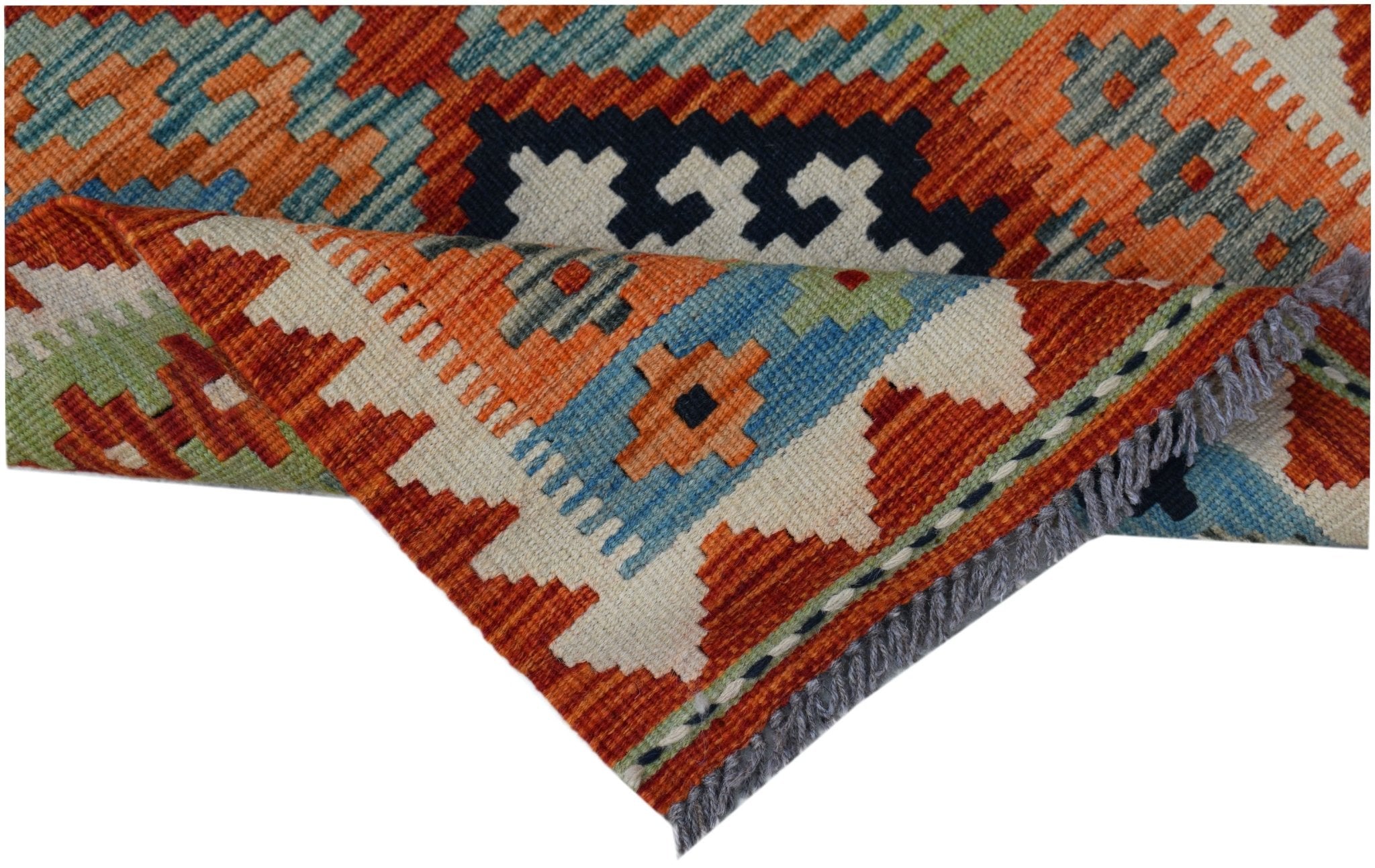 Handmade Mini Afghan Maimana Kilim | 91 x 61 cm | 3' x 2' - Najaf Rugs & Textile