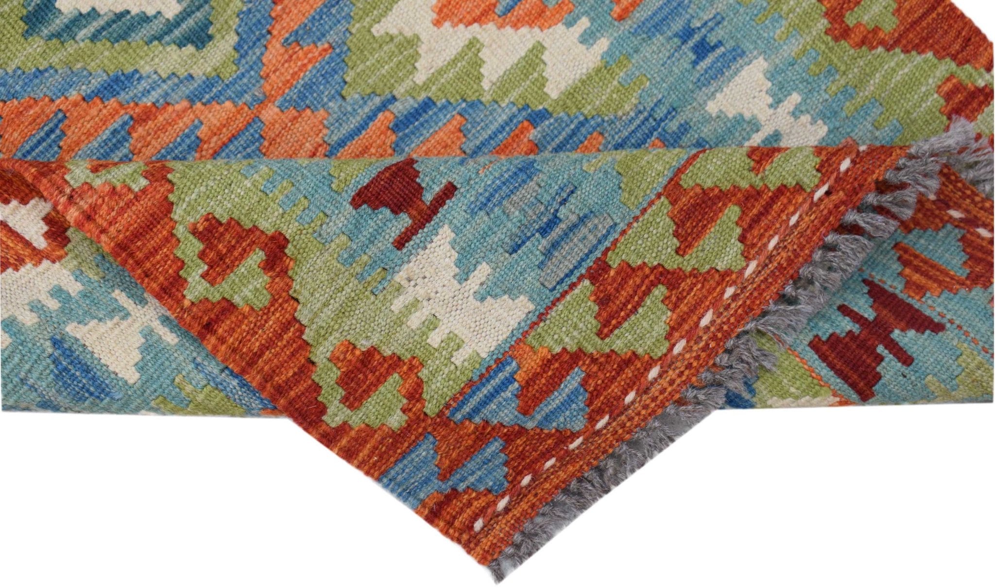 Handmade Mini Afghan Maimana Kilim | 92 x 63 cm | 3' x 2'1" - Najaf Rugs & Textile