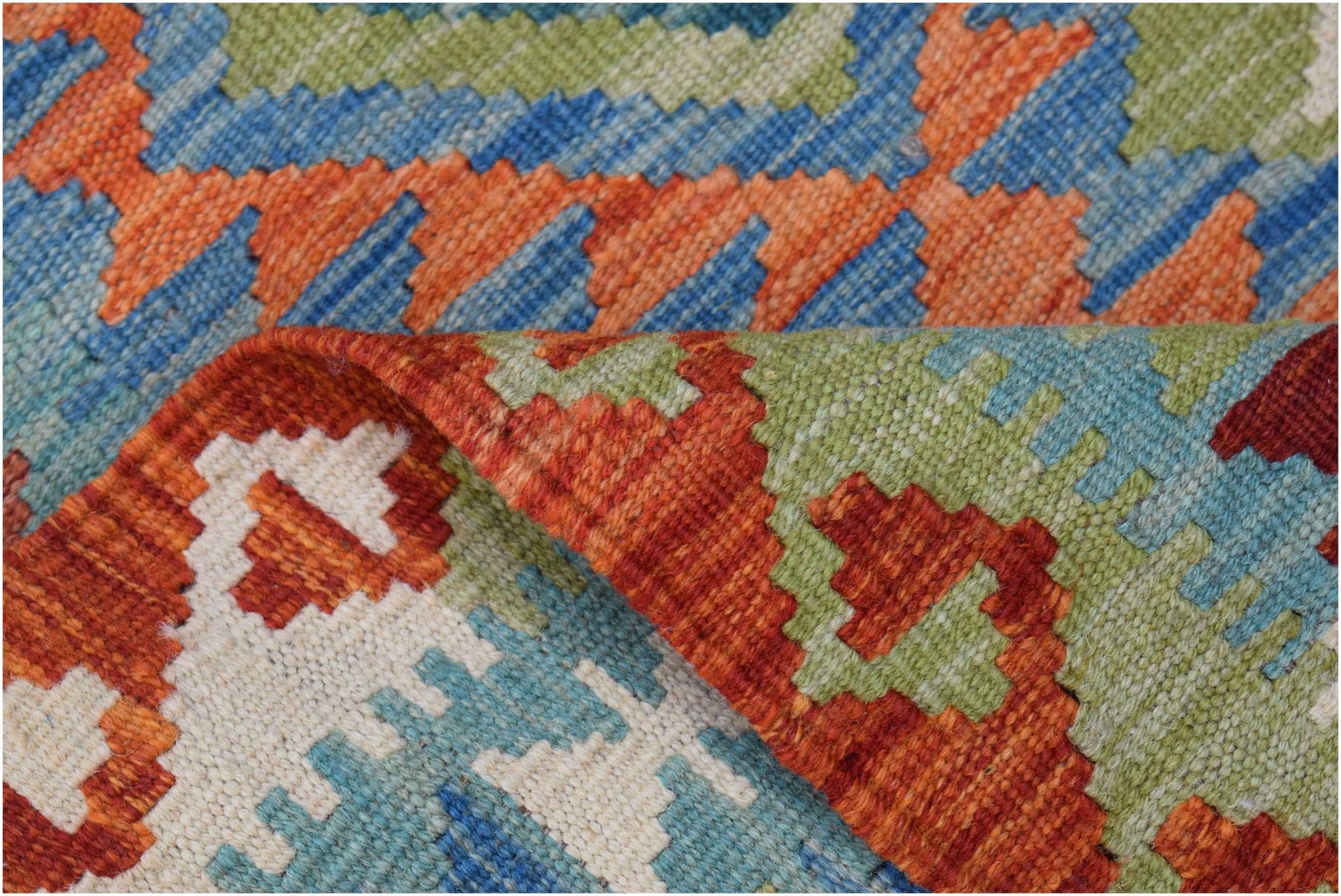 Handmade Mini Afghan Maimana Kilim | 92 x 63 cm | 3' x 2'1" - Najaf Rugs & Textile