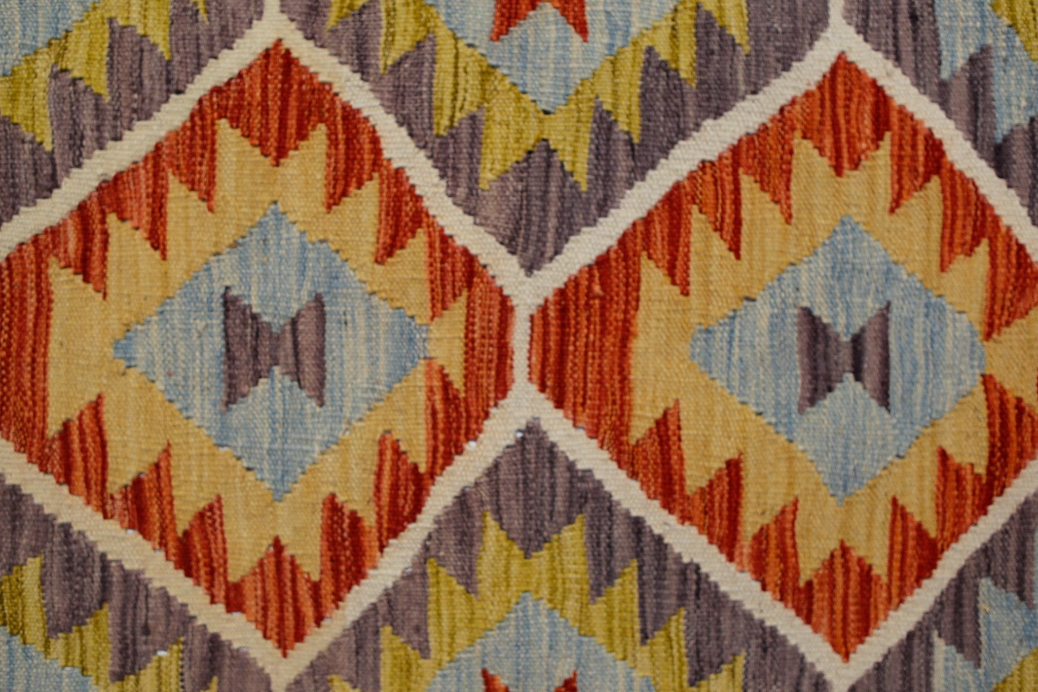 Handmade Mini Afghan Maimana Kilim | 93 x 66 cm | 3'1" x 2'2" - Najaf Rugs & Textile