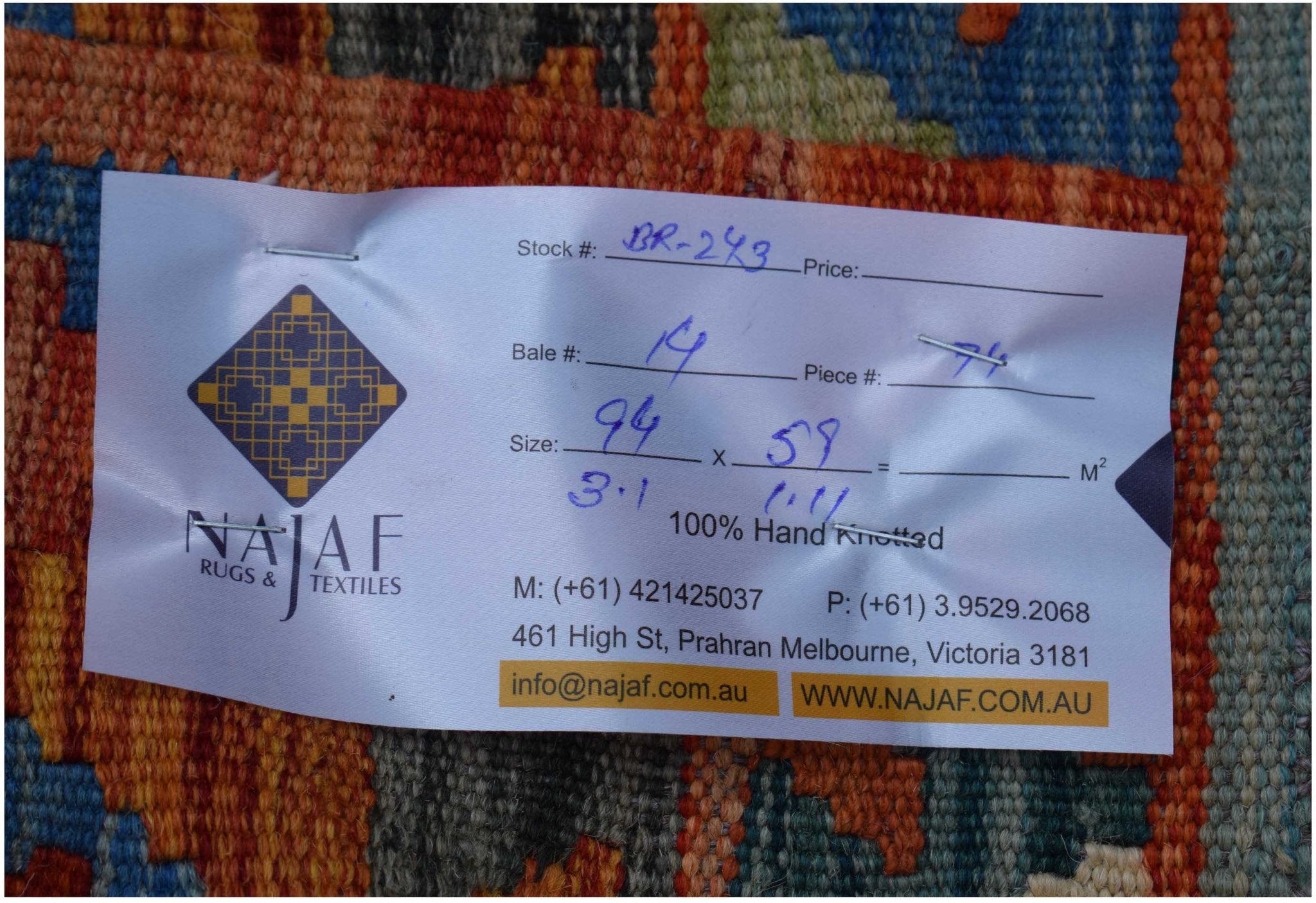 Handmade Mini Afghan Maimana Kilim | 94 x 59 cm | 3'1" x 1'11" - Najaf Rugs & Textile