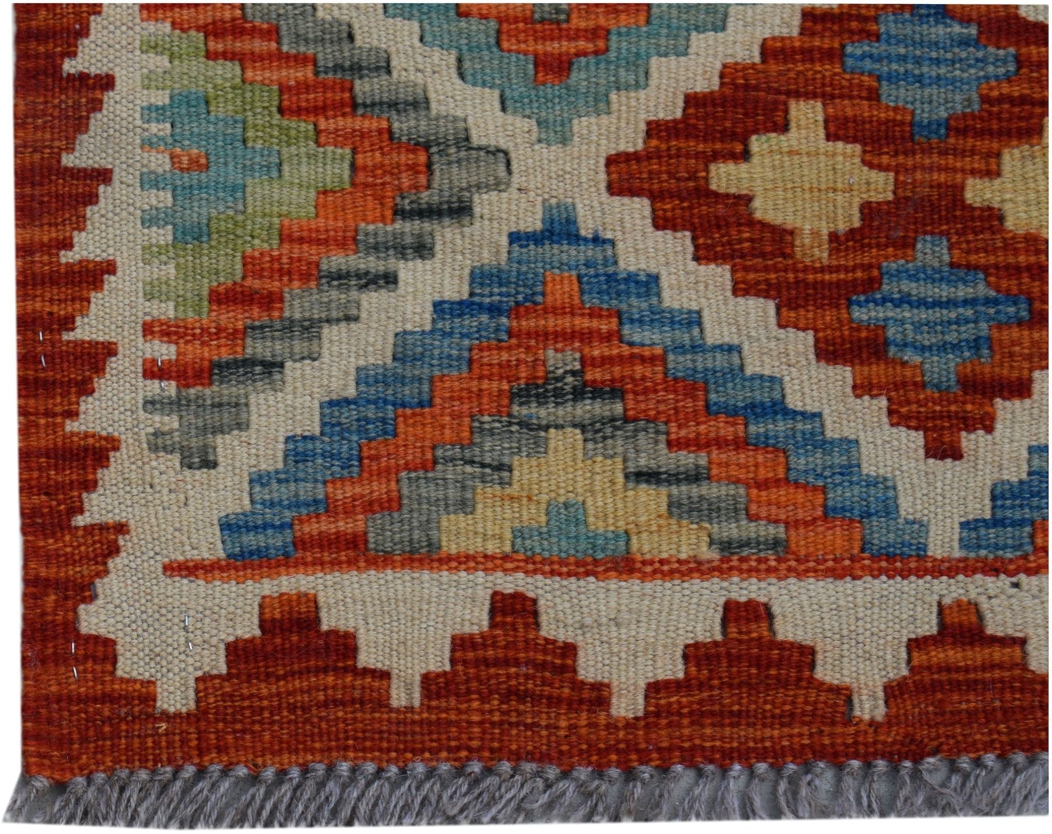 Handmade Mini Afghan Maimana Kilim | 94 x 60 cm | 3'1" x 2' - Najaf Rugs & Textile