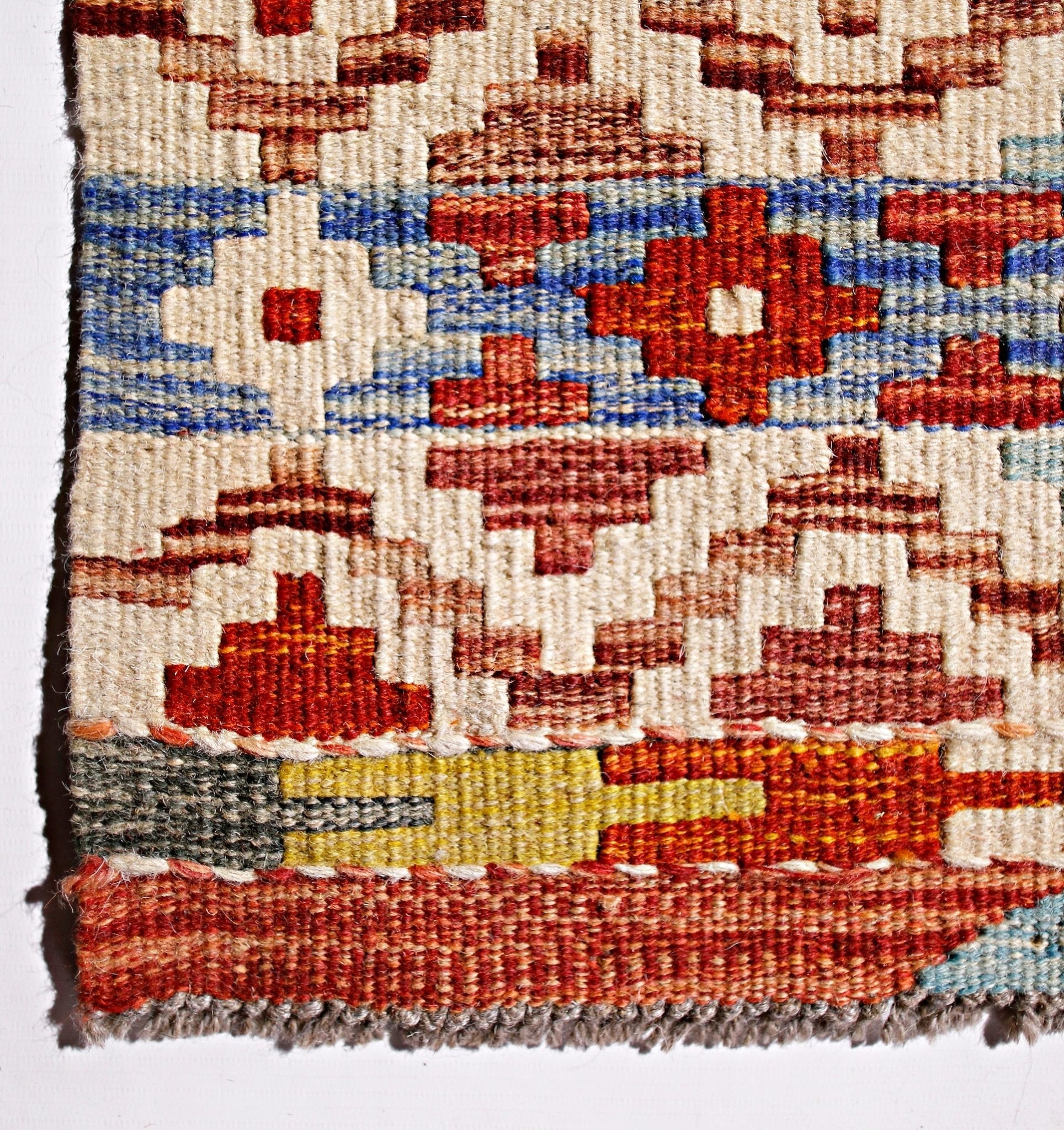 Handmade Mini Afghan Maimana Kilim | 94 x 60 cm | 3'1" x 2' - Najaf Rugs & Textile