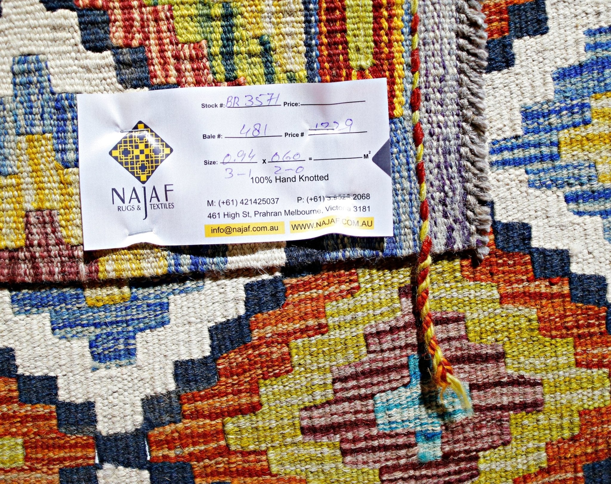 Handmade Mini Afghan Maimana Kilim | 94 x 60 cm | 3'1" x 2' - Najaf Rugs & Textile