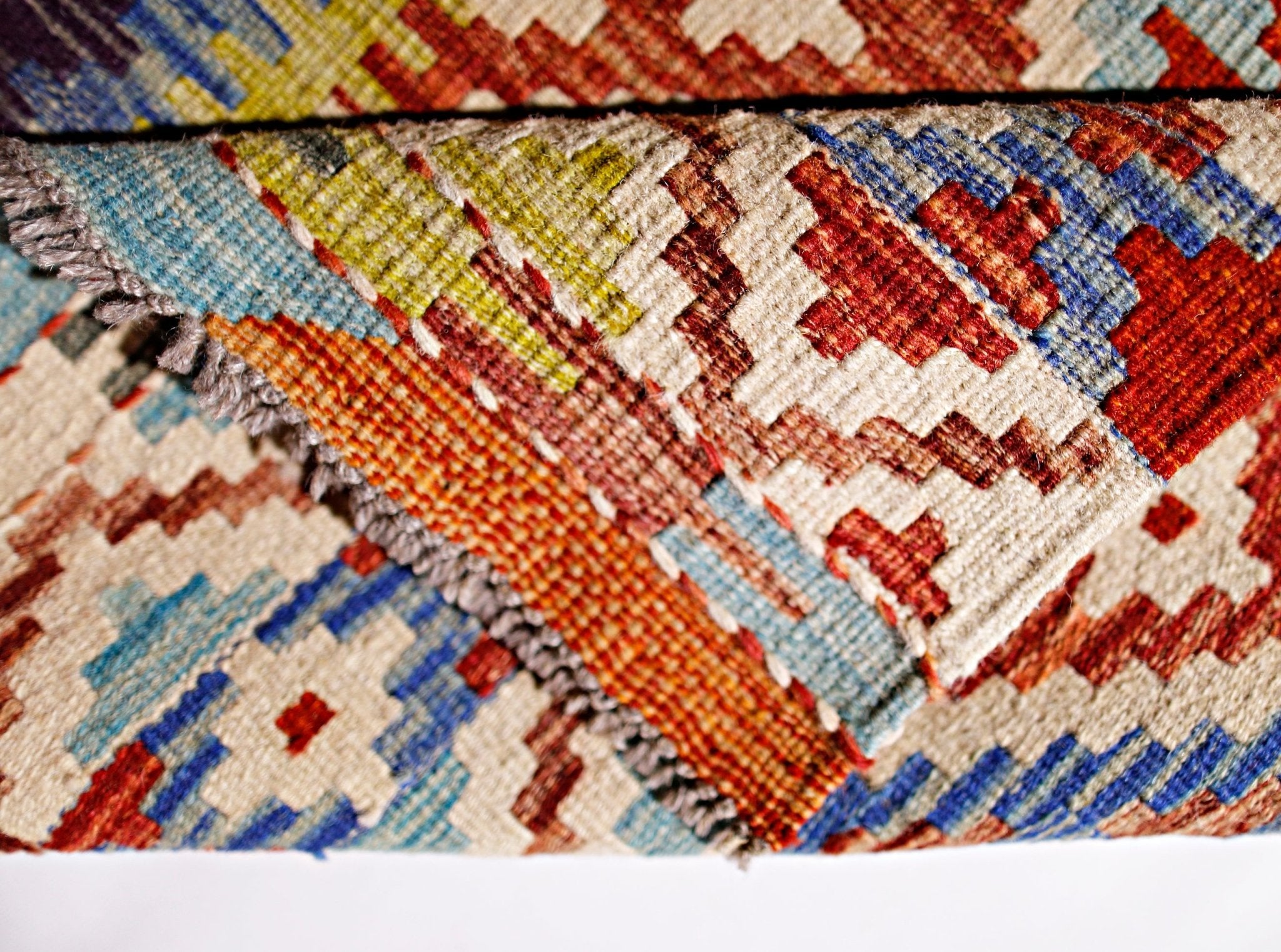 Handmade Mini Afghan Maimana Kilim | 94 x 60 cm | 3'1" x 2' - Najaf Rugs & Textile