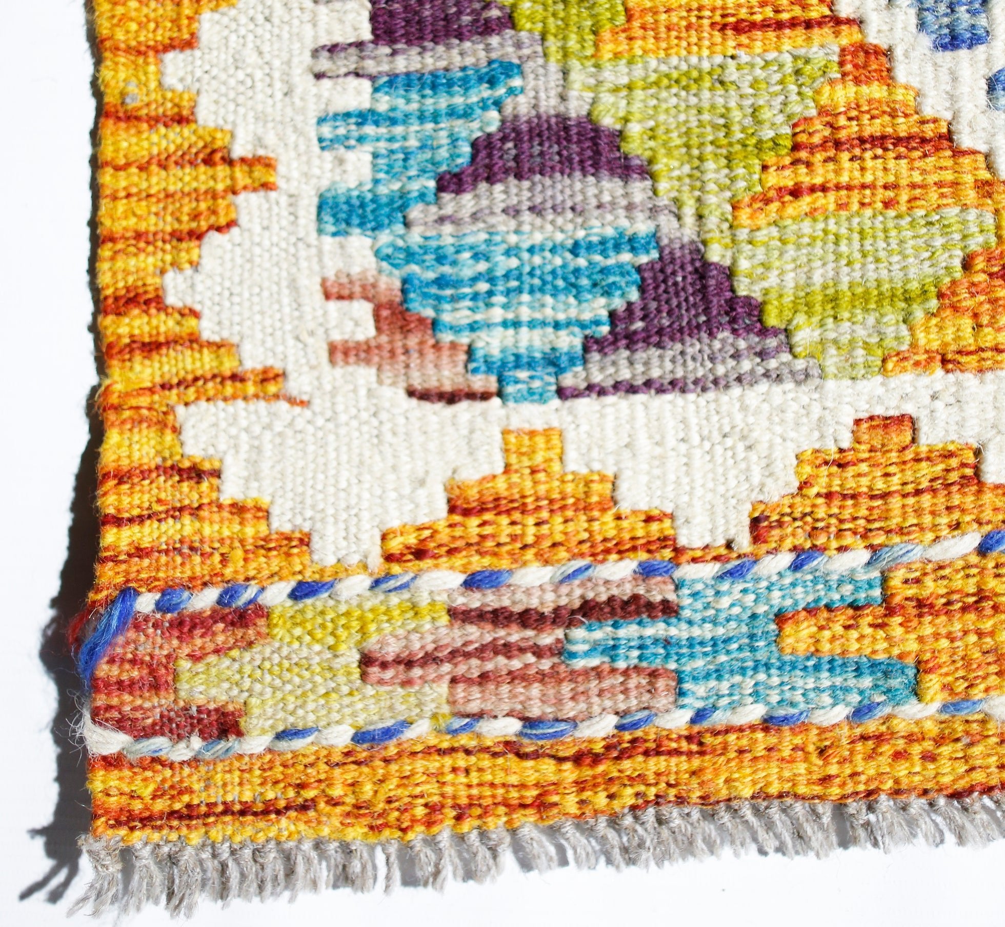 Handmade Mini Afghan Maimana Kilim | 94 x 61 cm | 3'1" x 2' - Najaf Rugs & Textile