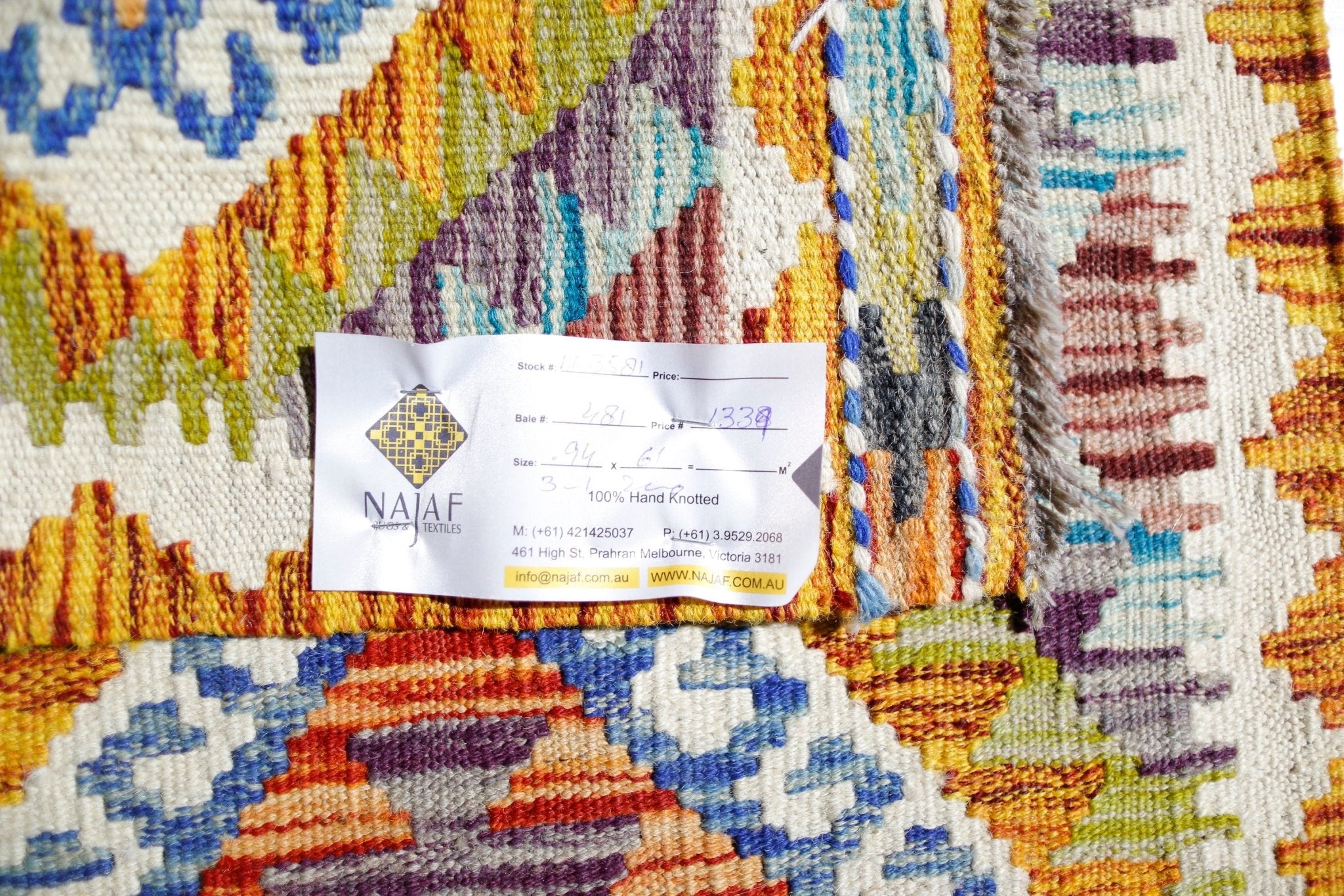 Handmade Mini Afghan Maimana Kilim | 94 x 61 cm | 3'1" x 2' - Najaf Rugs & Textile