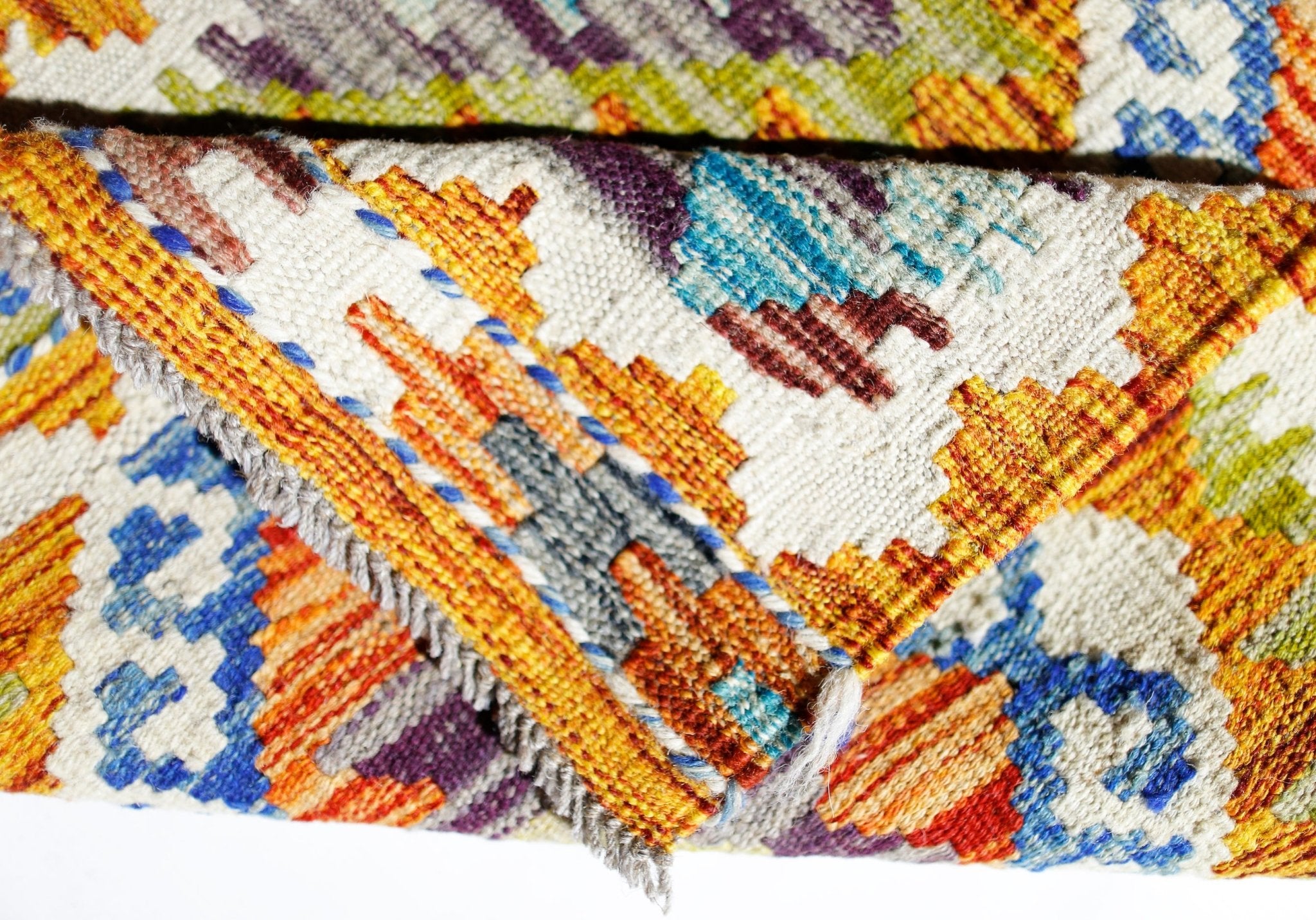 Handmade Mini Afghan Maimana Kilim | 94 x 61 cm | 3'1" x 2' - Najaf Rugs & Textile