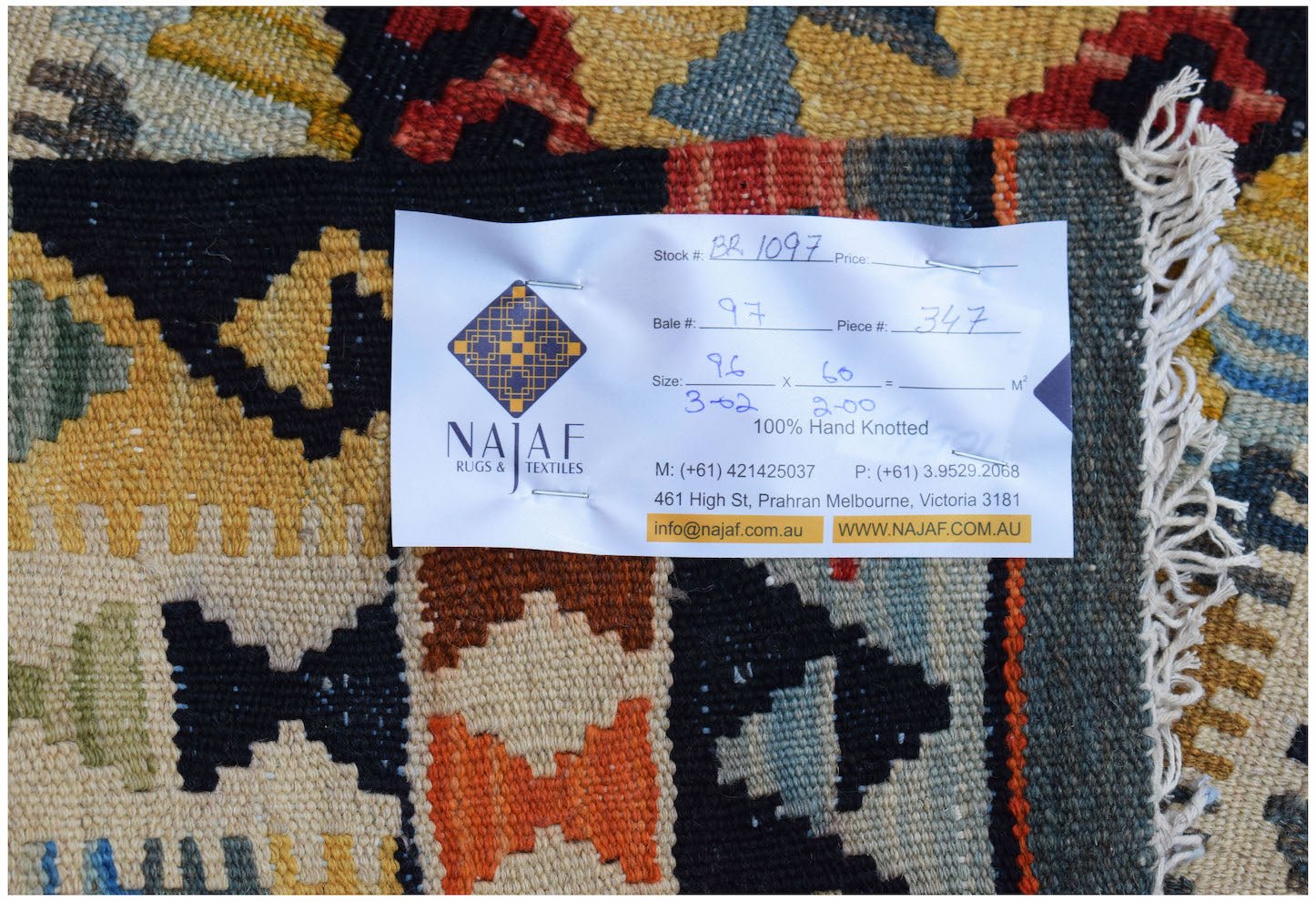 Handmade Mini Afghan Maimana Kilim | 96 x 60 cm | 3'2" x 2' - Najaf Rugs & Textile