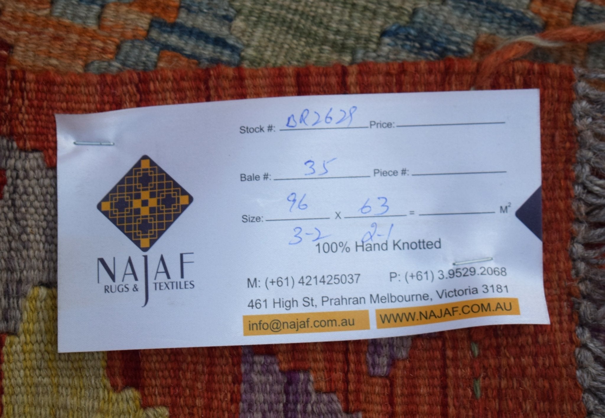 Handmade Mini Afghan Maimana Kilim | 96 x 63 cm | 3'2" x 2'1" - Najaf Rugs & Textile