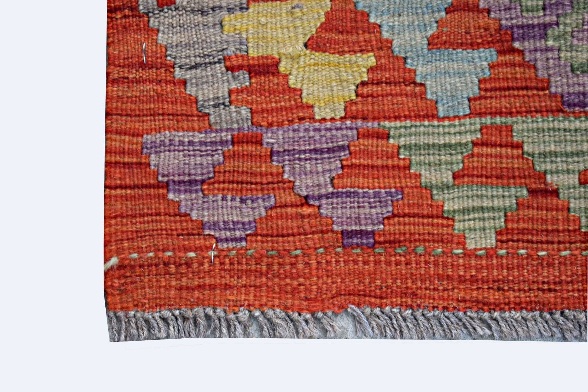 Handmade Mini Afghan Maimana Kilim | 96 x 63 cm | 3'2" x 2'1" - Najaf Rugs & Textile