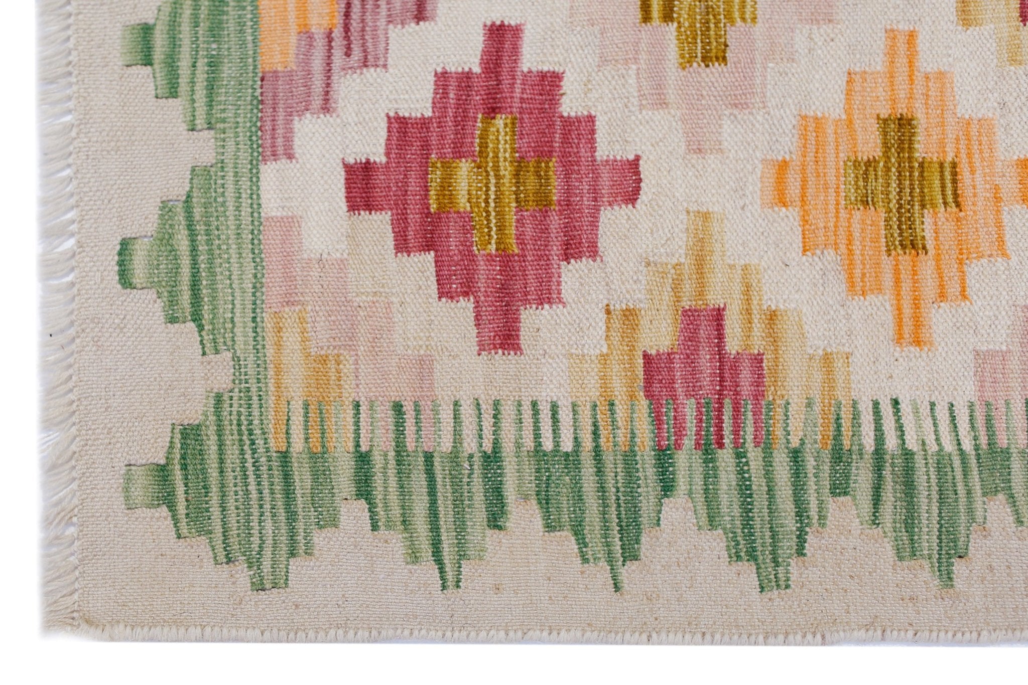 Handmade Mini Afghan Maimana Kilim | 98 x 67 cm | 3'3" x 2'3" - Najaf Rugs & Textile