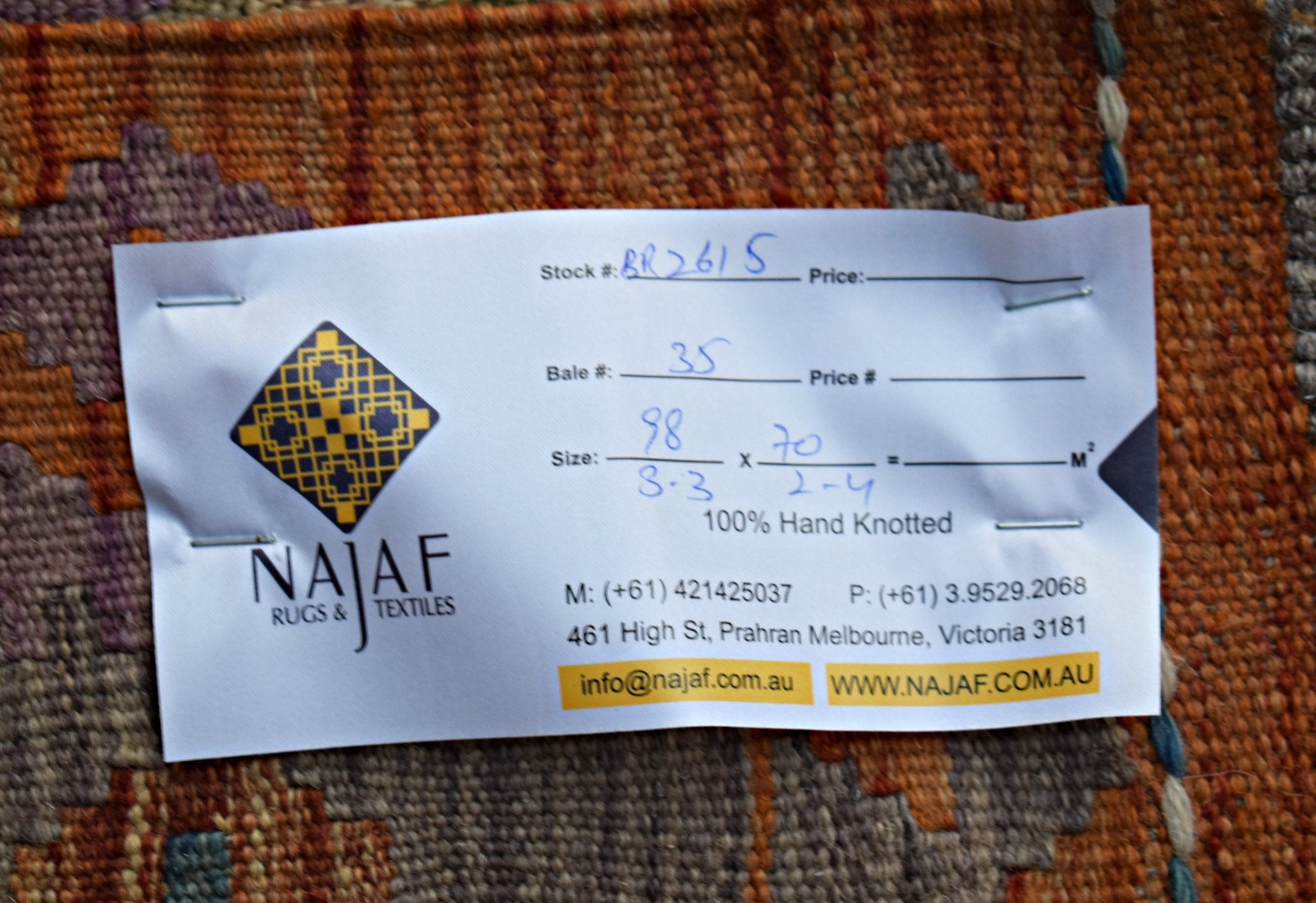 Handmade Mini Afghan Maimana Kilim | 98 x 70 cm | 3'3" x 2'4" - Najaf Rugs & Textile