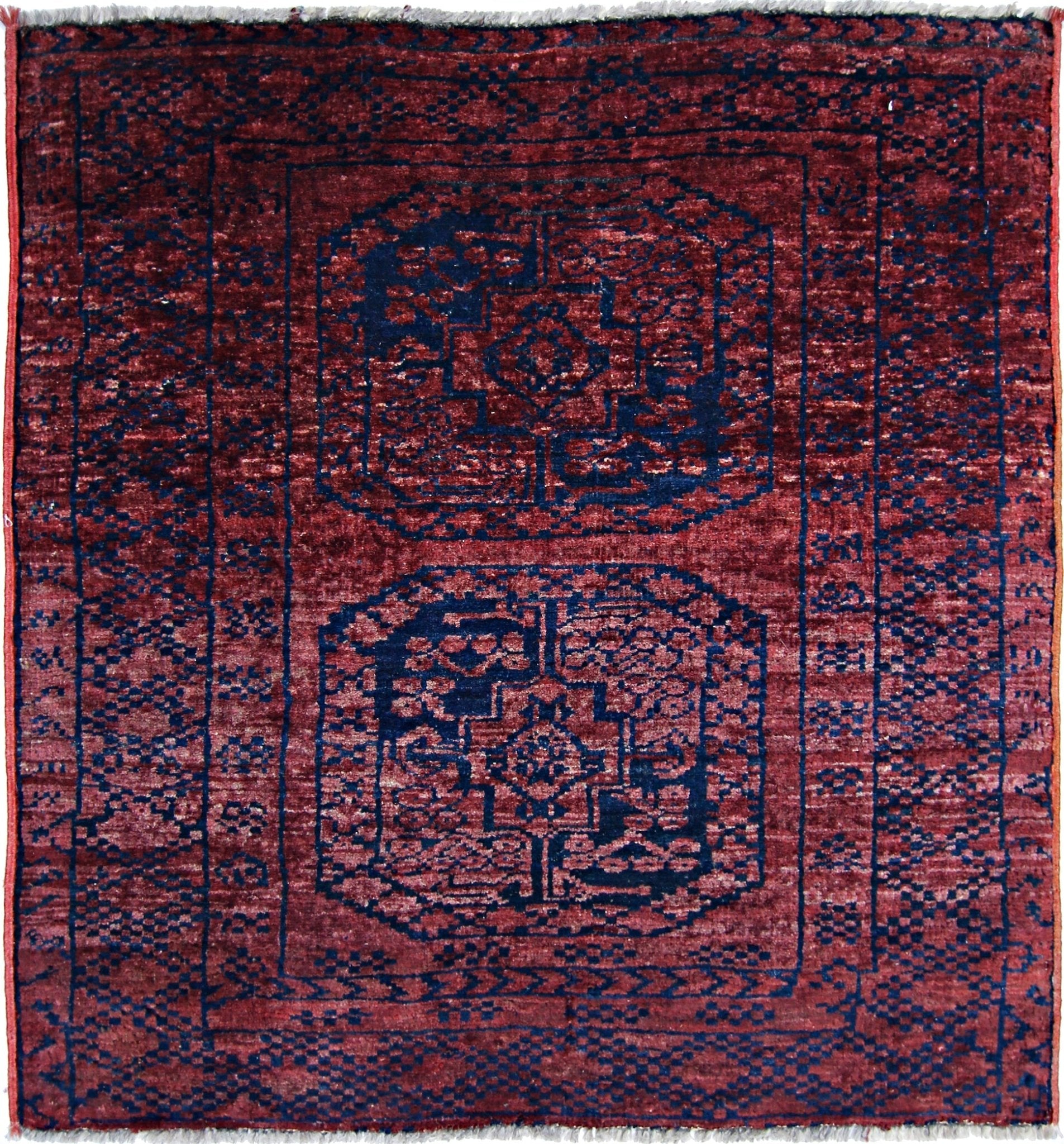 Handmade Mini Afghan Turkmen Rug | 87 x 84 cm | 2'10" x 2'9" - Najaf Rugs & Textile