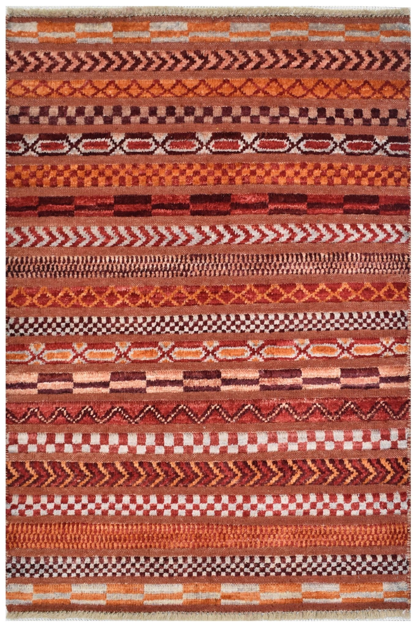 Handmade Mini Barjasta Rug | 90 x 61 cm | 2'9" x 2' - Najaf Rugs & Textile