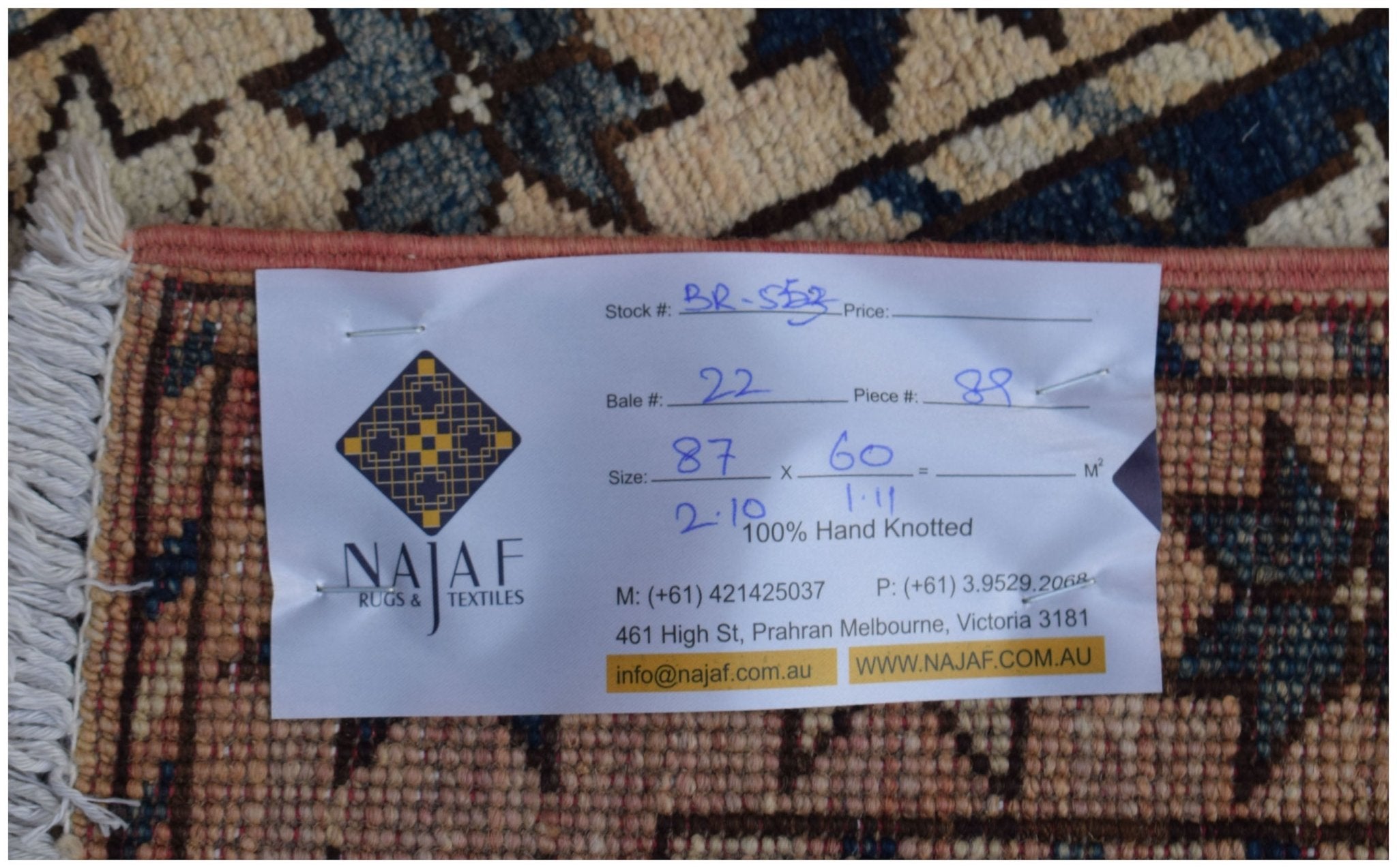 Handmade Mini Chobi Rug | 87 x 60 cm | 2'10" x 1'11" - Najaf Rugs & Textile