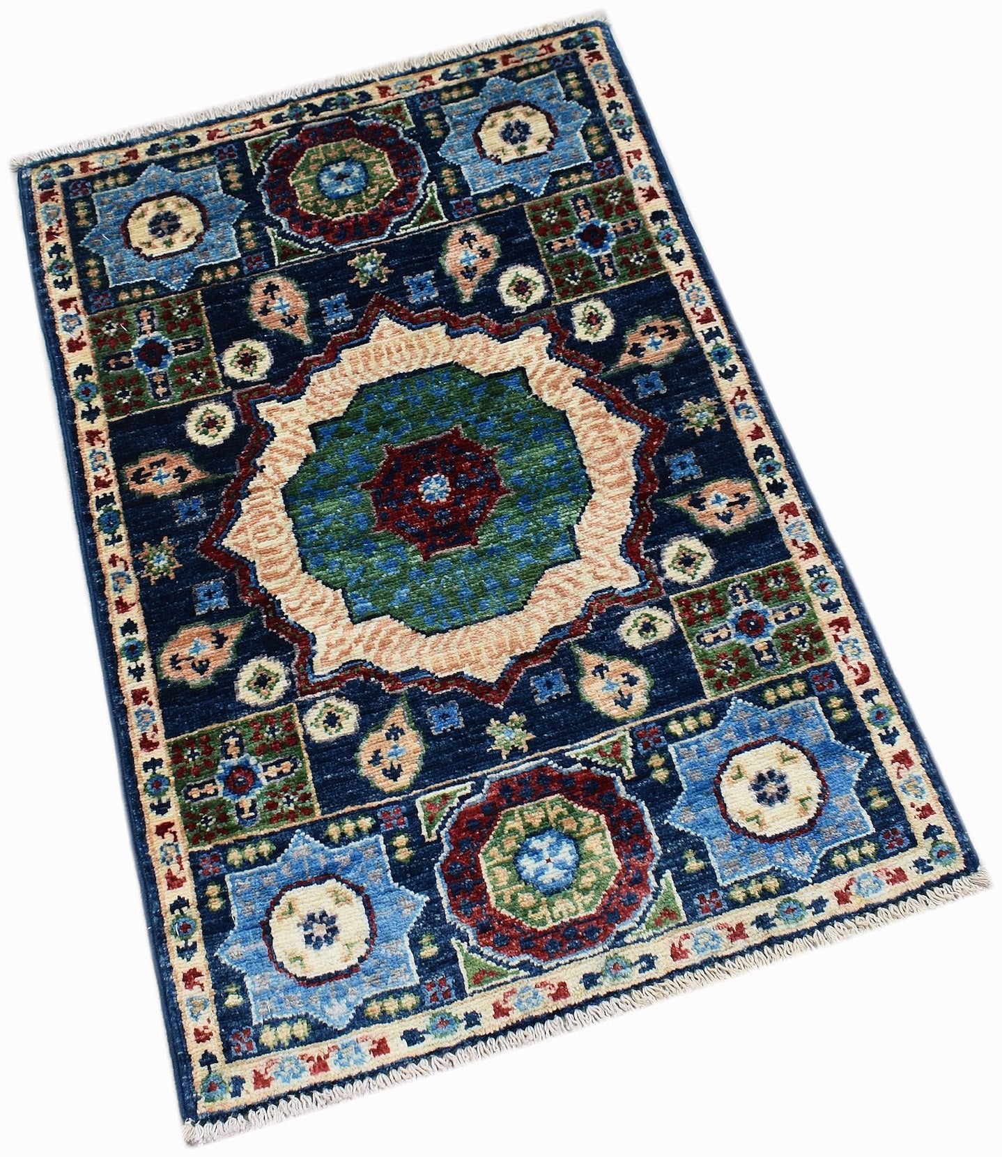 Handmade Mini Chobi Rug | 89 x 59 cm | 2'11" x 1'11" - Najaf Rugs & Textile