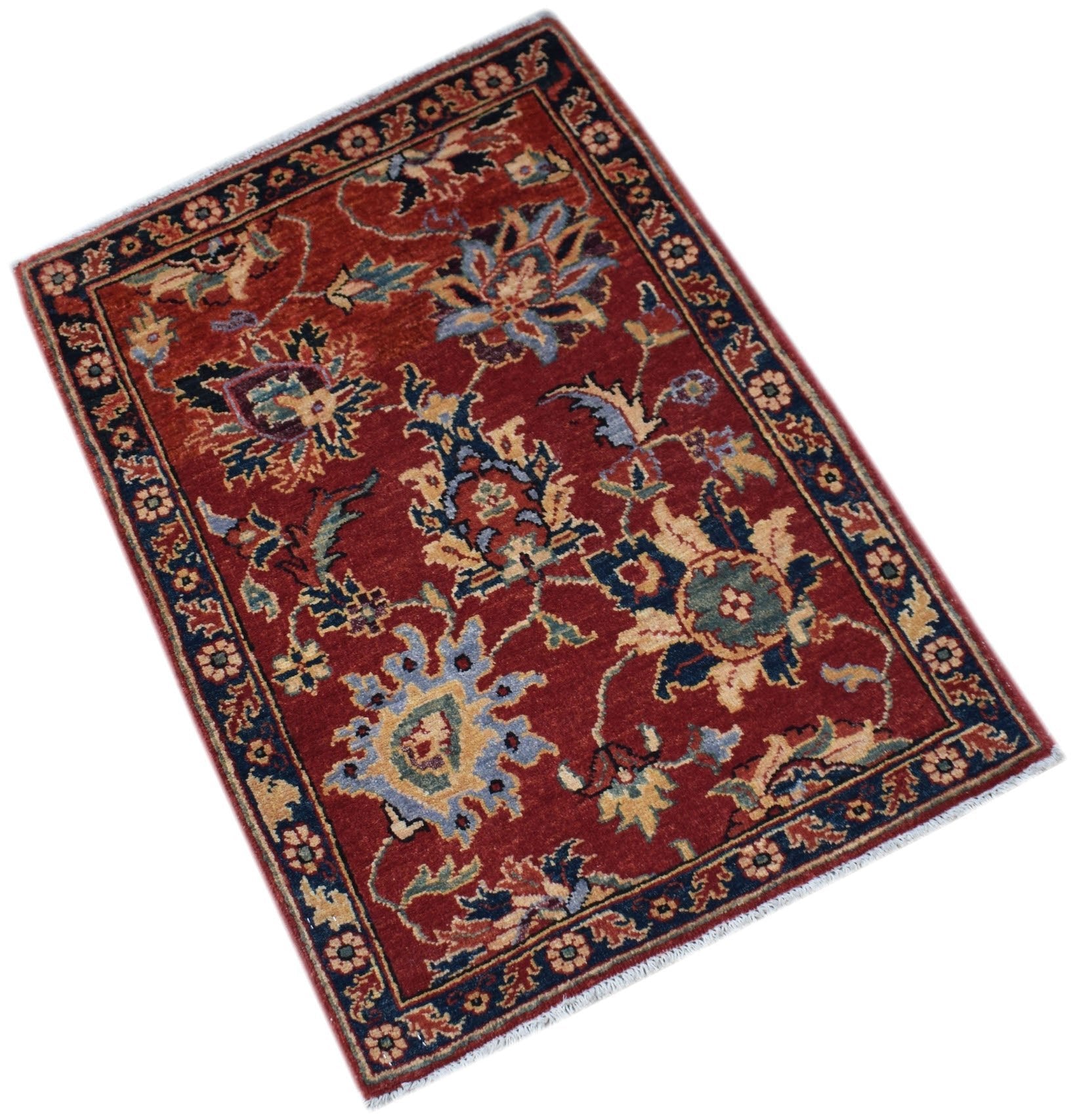 Handmade Mini Chobi Rug | 89 x 62 cm | 2'11" x 2' - Najaf Rugs & Textile