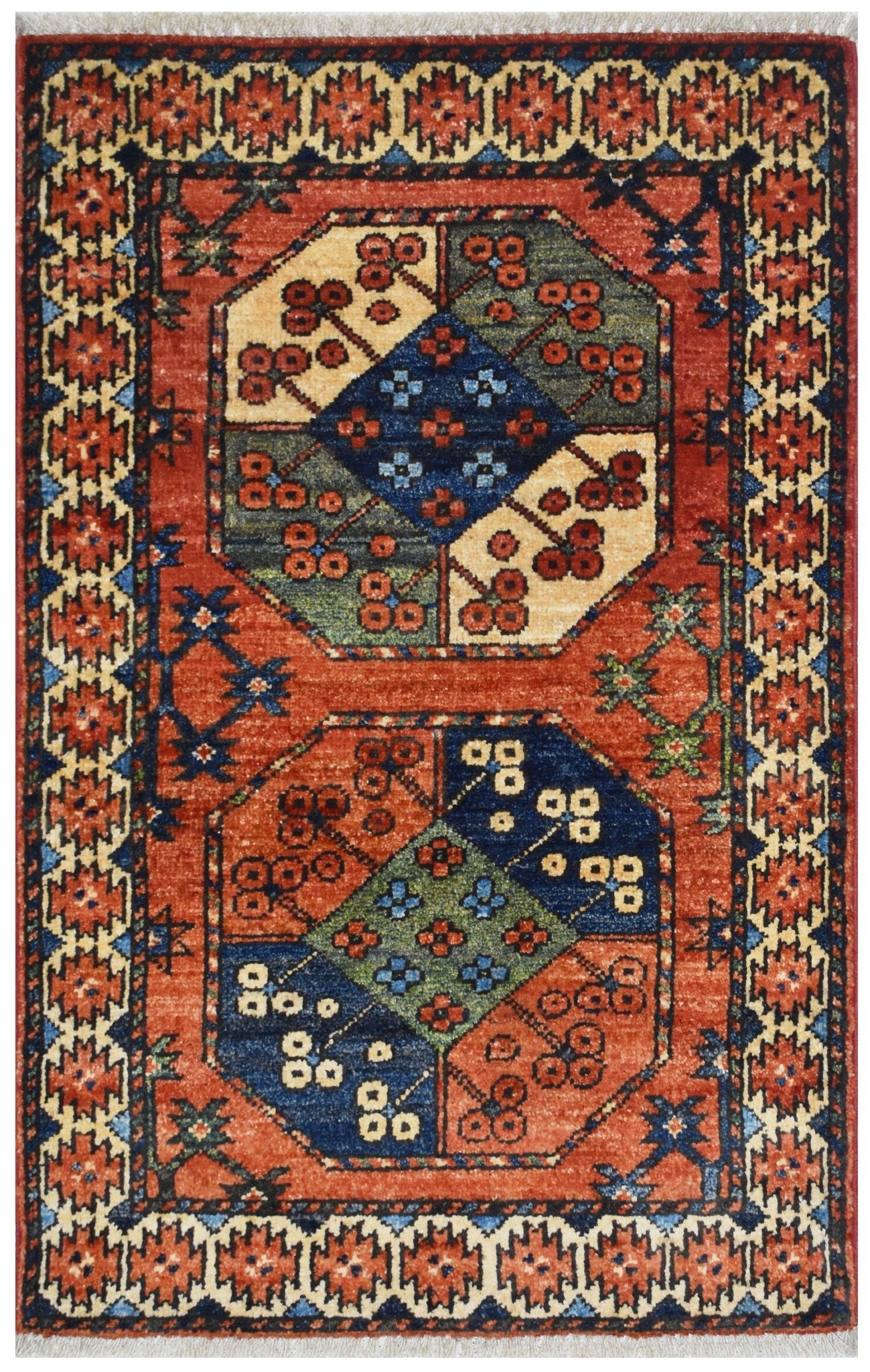 Handmade Mini Chobi Rug | 90 x 62 cm | 2'9" x 2' - Najaf Rugs & Textile