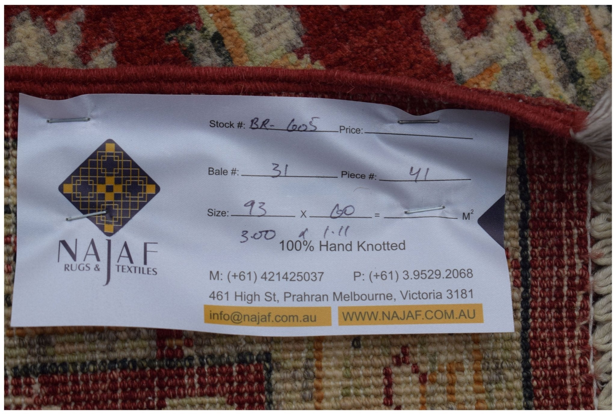 Handmade Mini Chobi Rug | 93 x 60 cm | 3' x 1'11" - Najaf Rugs & Textile