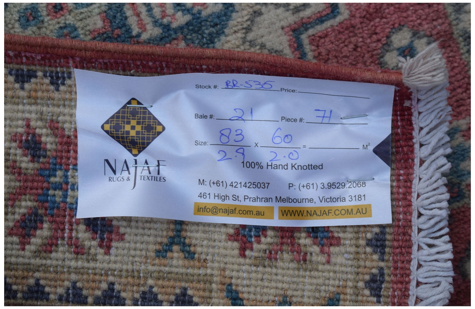 Handmade Mini Kazakh Rug | 83 x 60 cm | 2'9" x 2' - Najaf Rugs & Textile