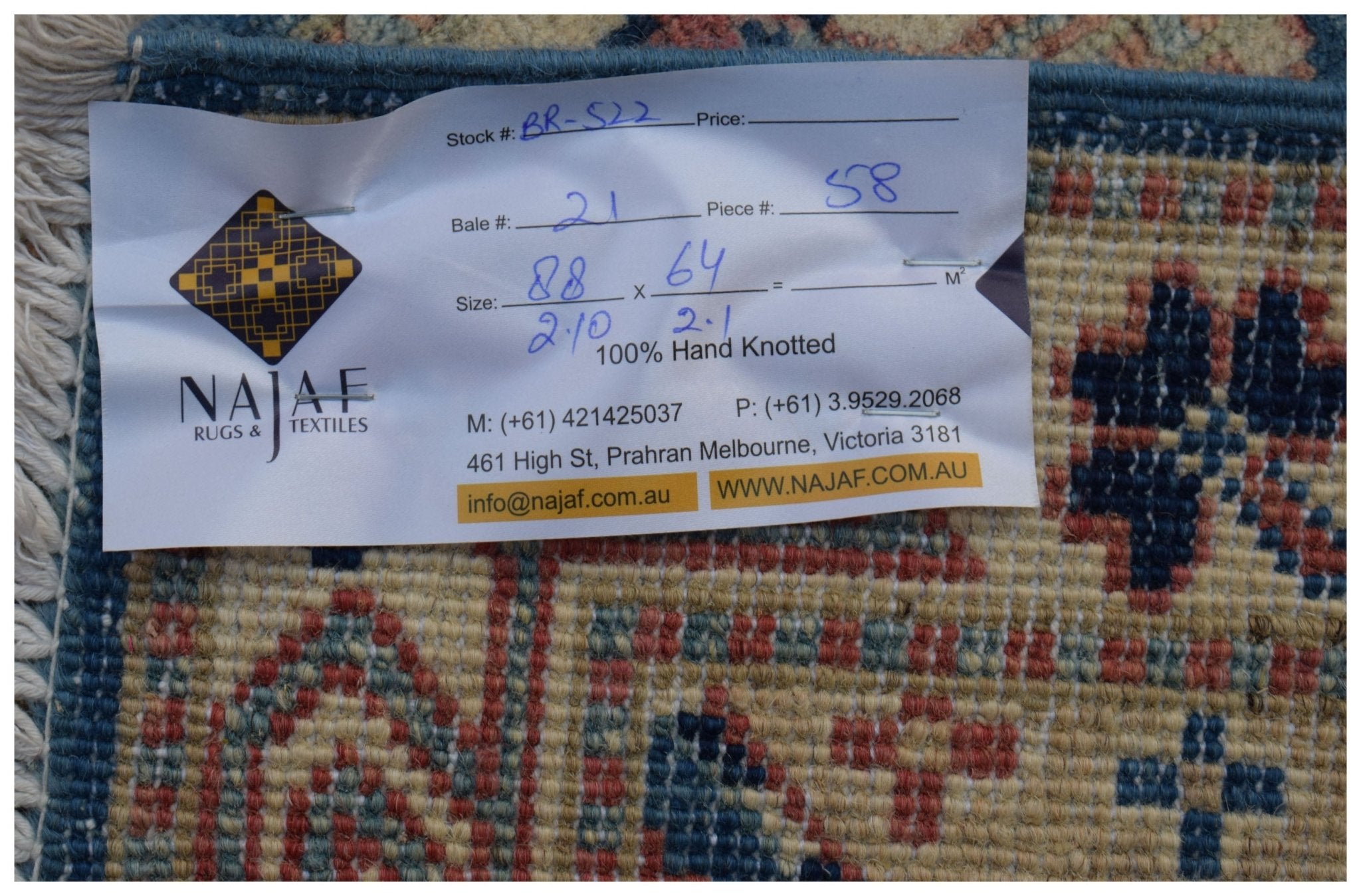 Handmade Mini Kazakh Rug | 88 x 64 cm | 2'10" x 2'1" - Najaf Rugs & Textile