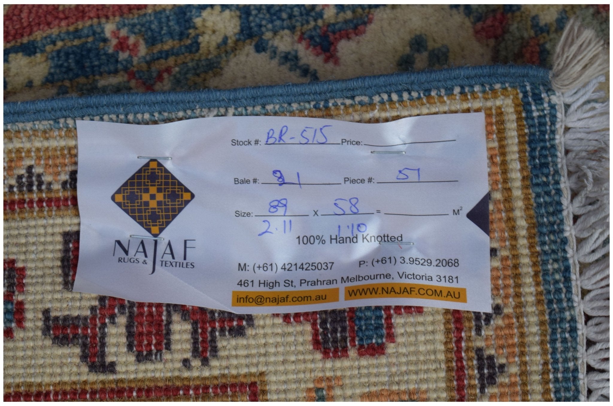 Handmade Mini Kazakh Rug | 89 x 58 cm | 2'11" x 1'10" - Najaf Rugs & Textile