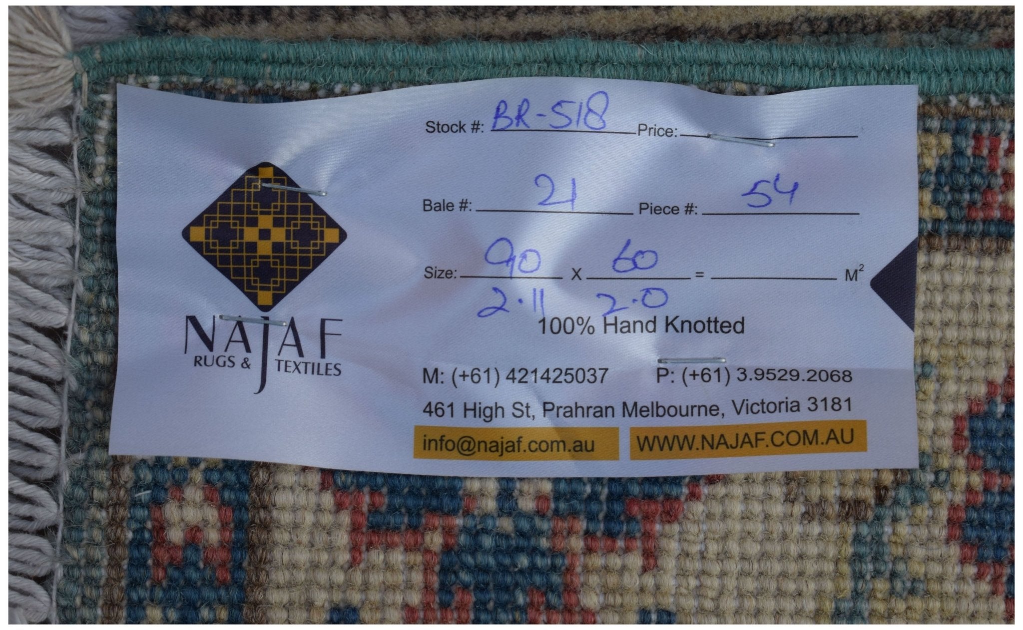 Handmade Mini Kazakh Rug | 90 x 60 cm | 2'11" x 2' - Najaf Rugs & Textile