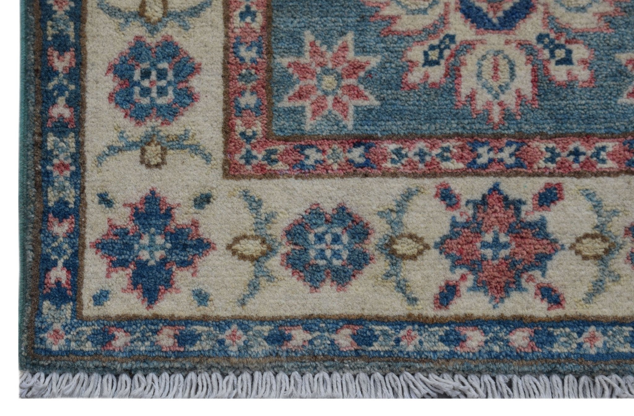 Handmade Mini Kazakh Rug | 90 x 60 cm | 2'11" x 2' - Najaf Rugs & Textile