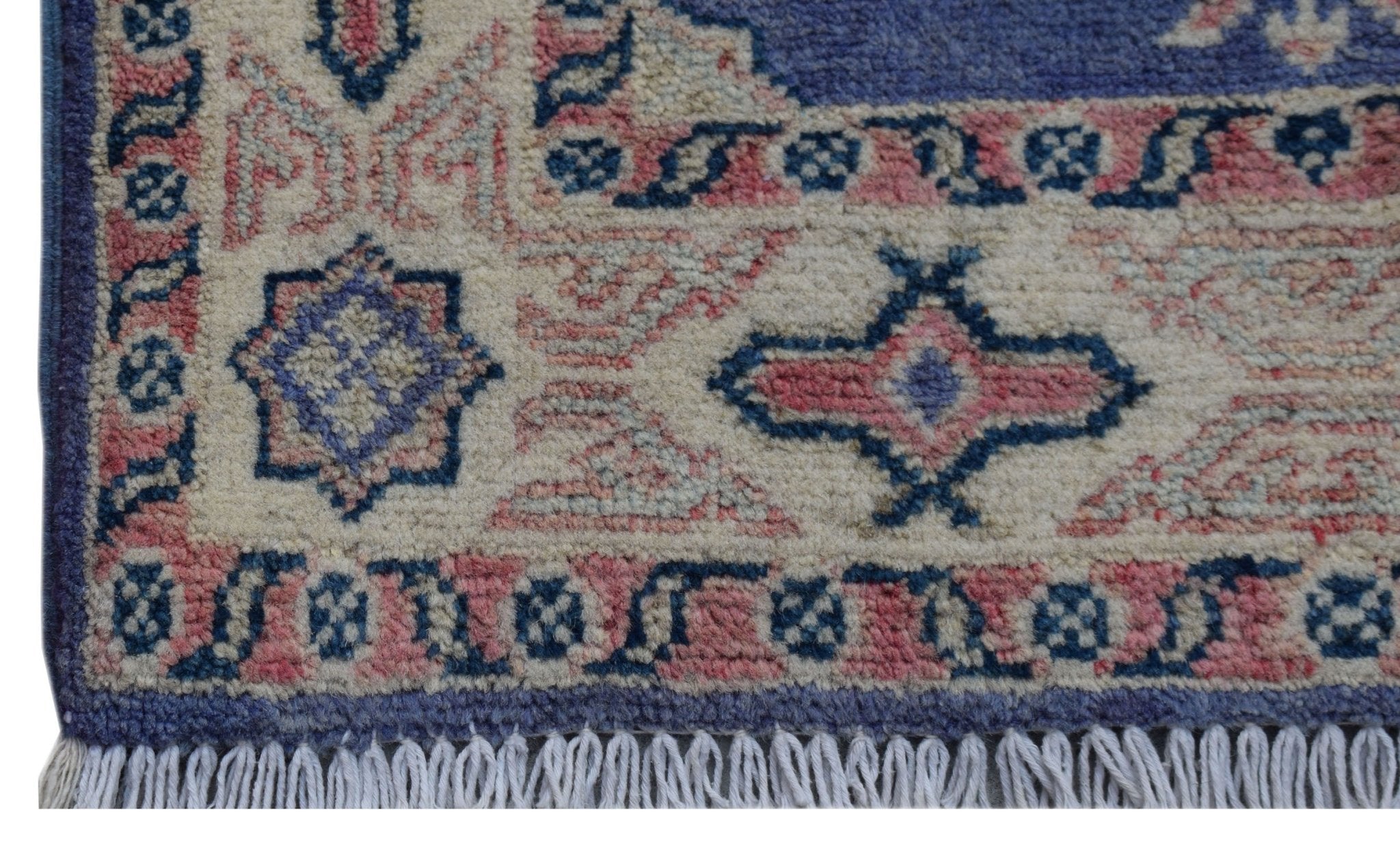Handmade Mini Kazakh Rug | 92 x 63 cm | 3' x 2' - Najaf Rugs & Textile
