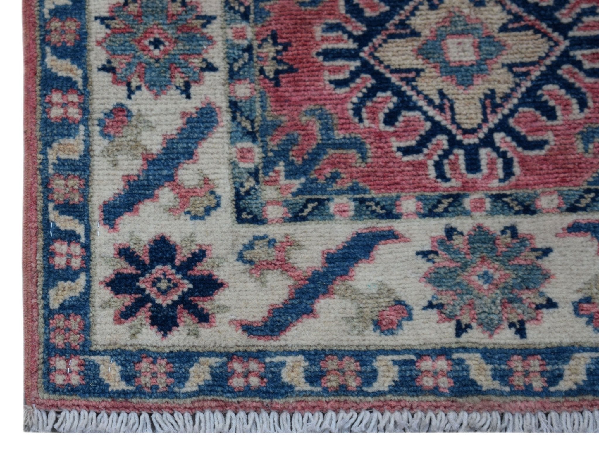 Handmade Mini Kazakh Rug | 94 x 60 cm | 3'1" x 1'11" - Najaf Rugs & Textile