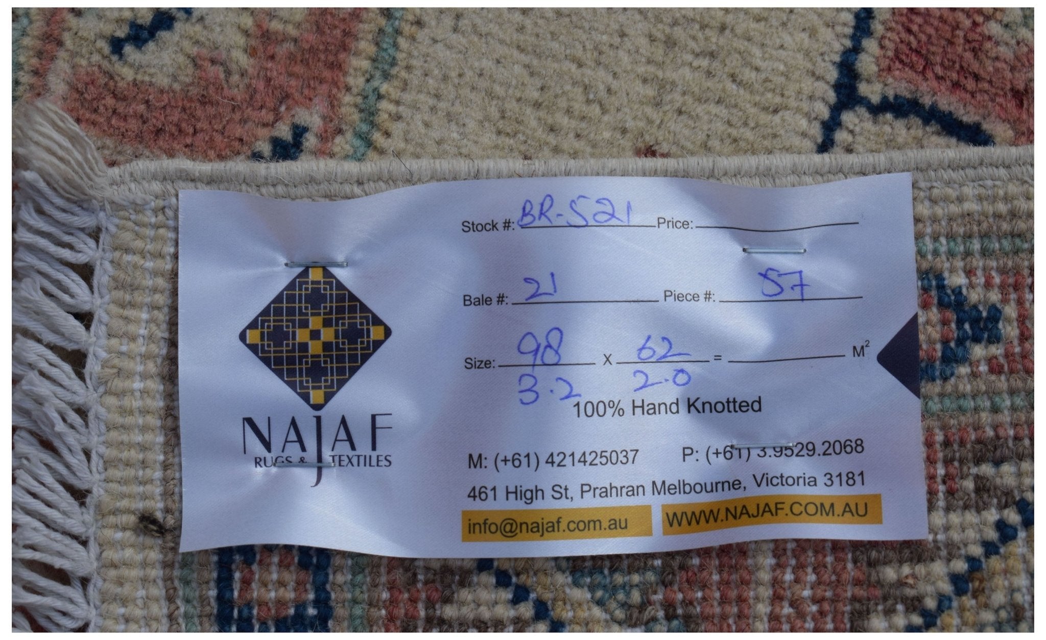 Handmade Mini Kazakh Rug | 98 x 62 cm | 3'2" x 2' - Najaf Rugs & Textile